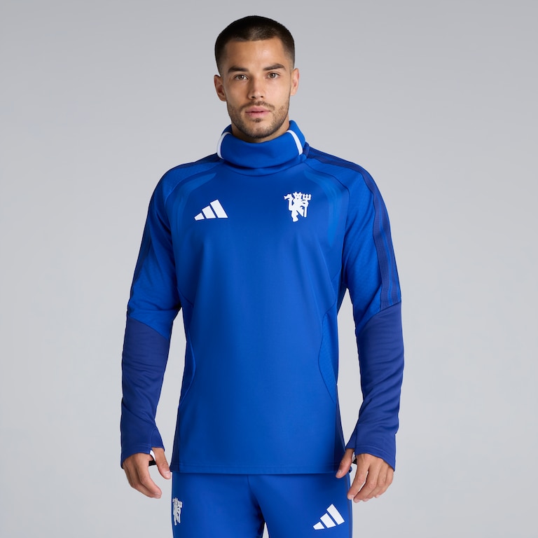 Manchester United 26/27 Cup Training Tiro Authentic Warm Top Blue