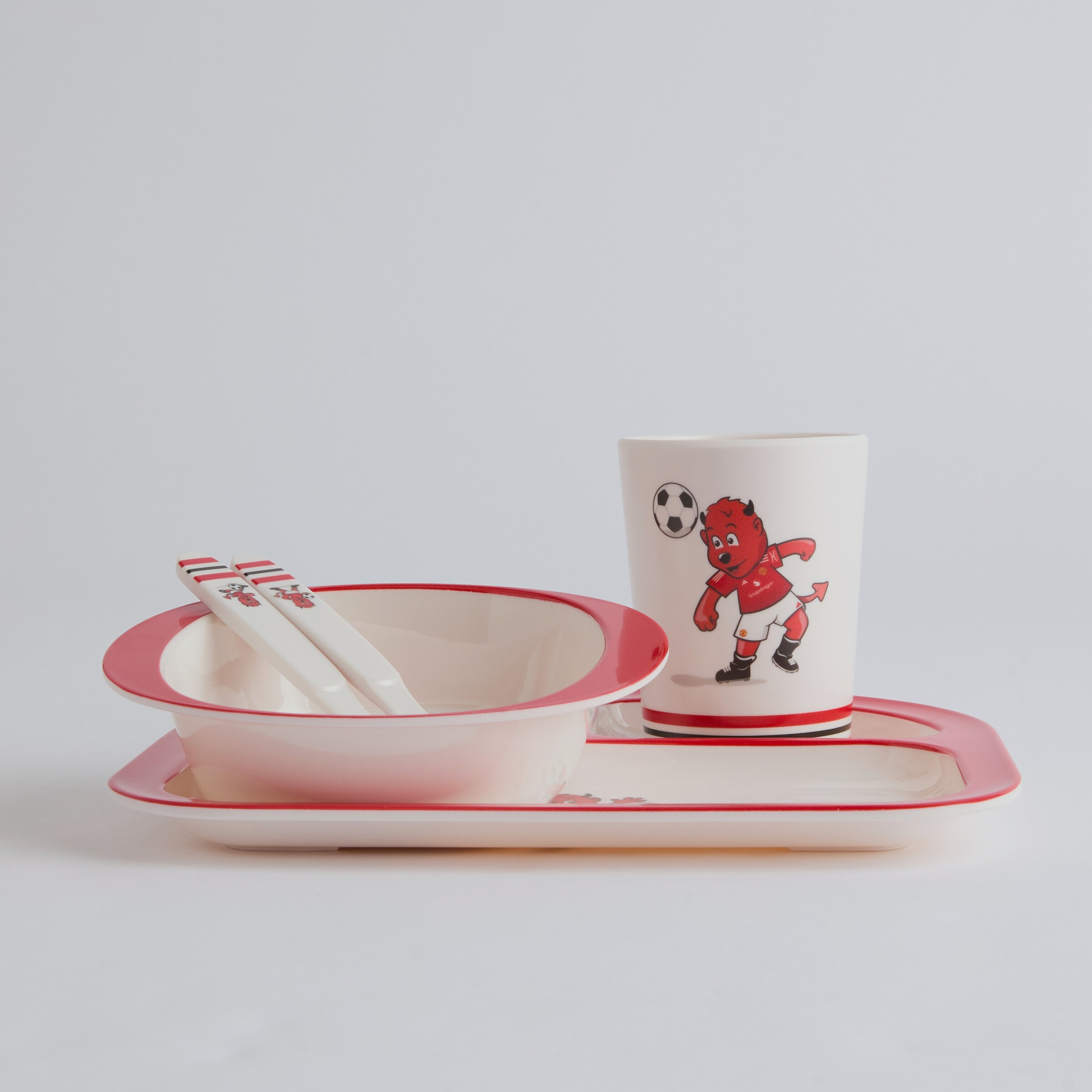 Manchester United Fred the Red Crockery Set White White Detail [2-4]