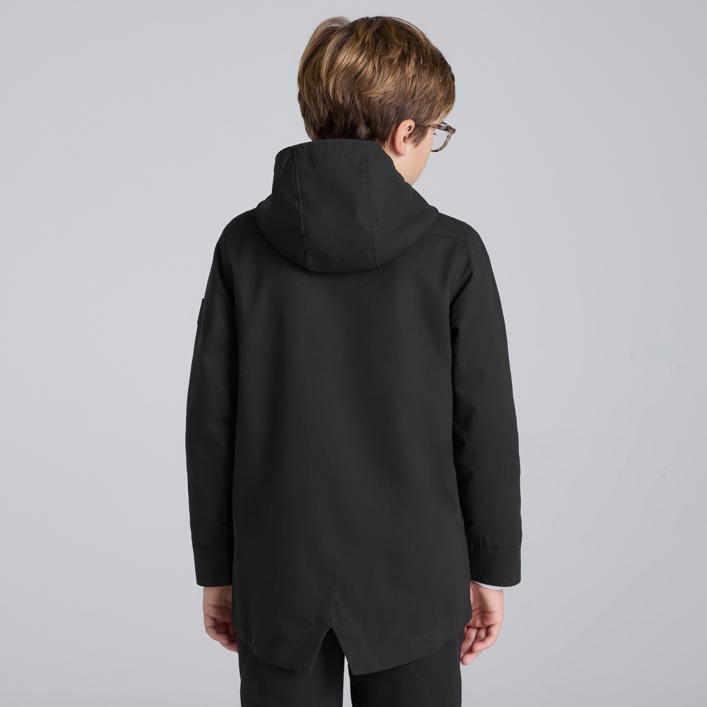Manchester United Kids Funnel Neck Parka Black Noir Détail [2-6]