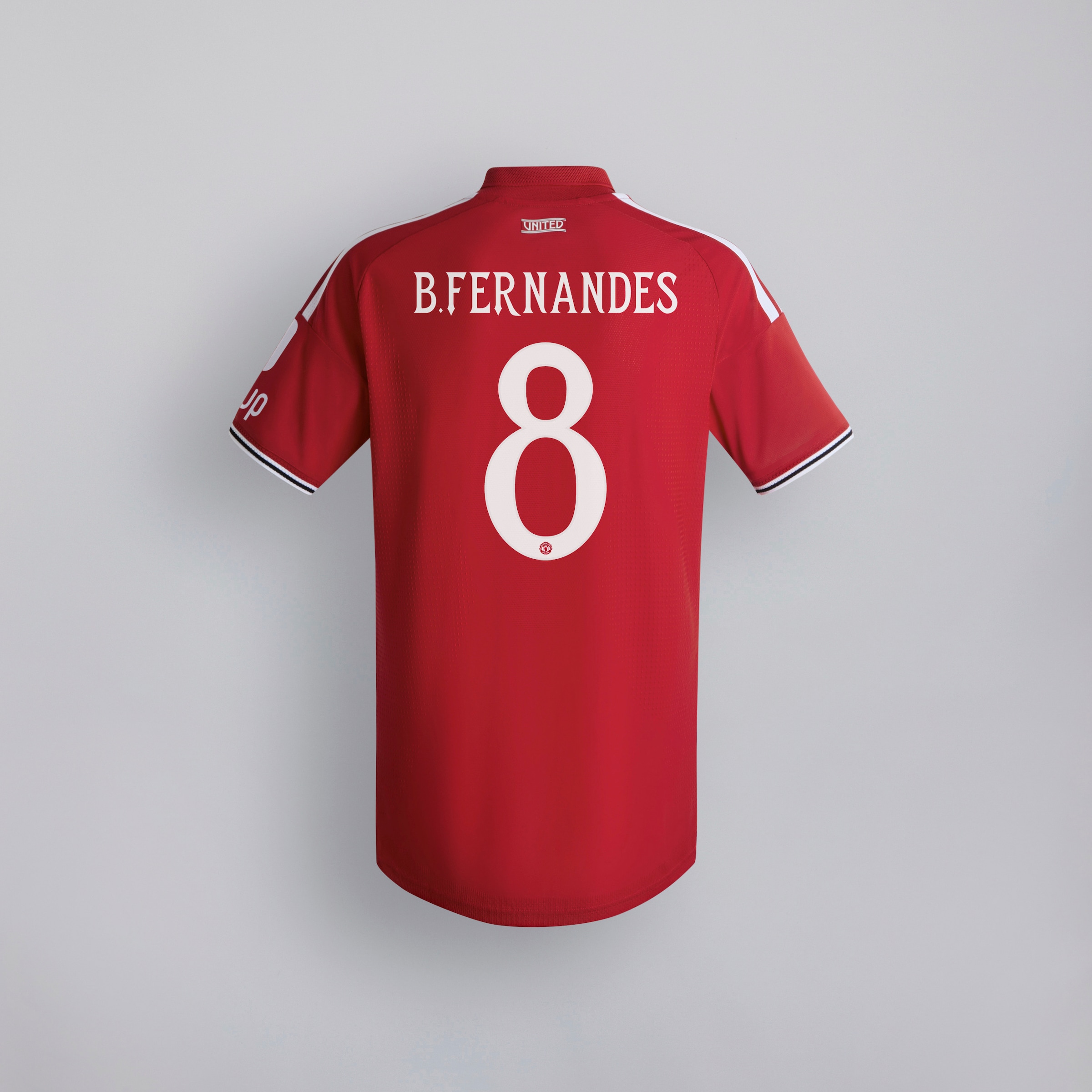 Manchester United 26/27 Home Authentic Jersey with Fernandes 8 UCL Printing & Badge Red