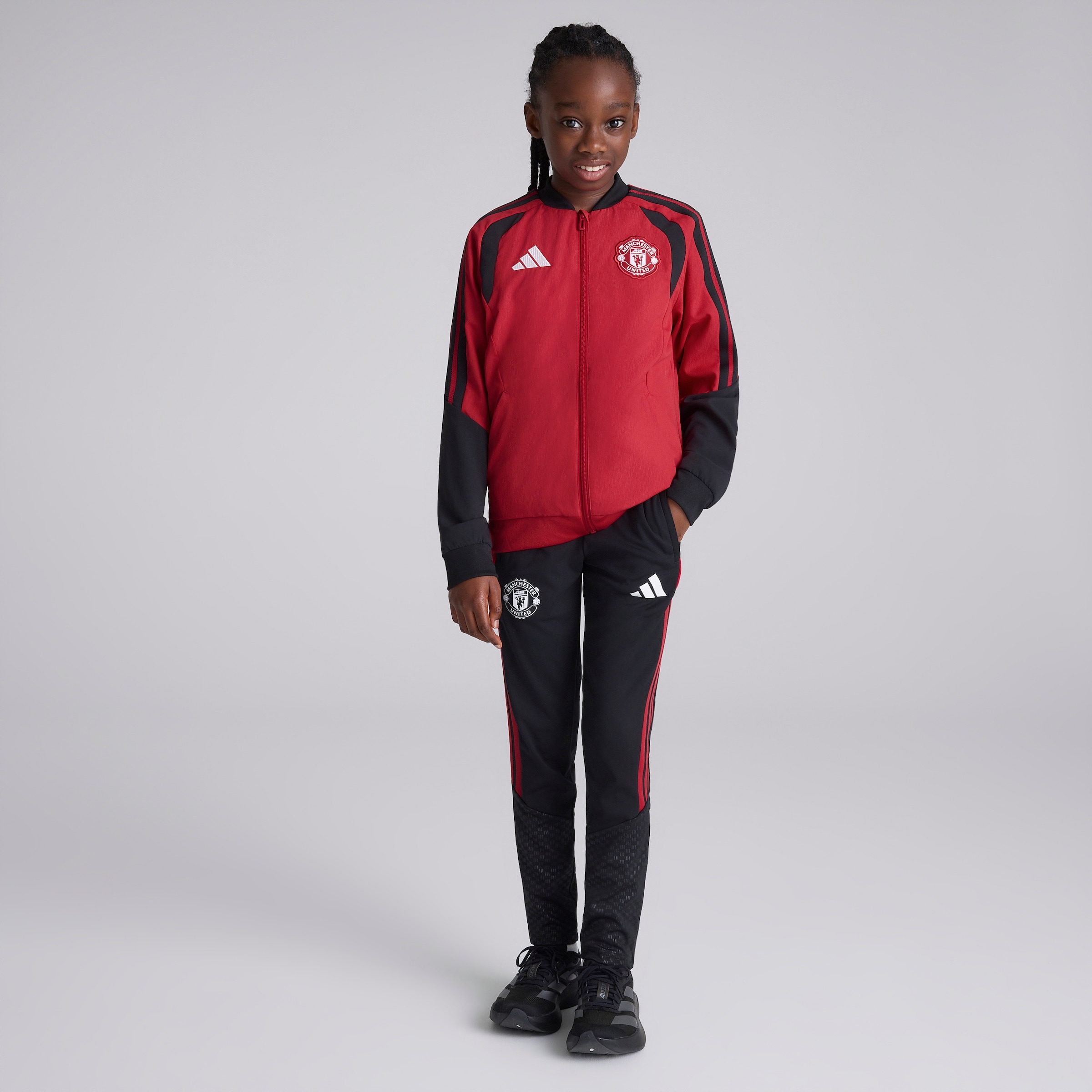 Manchester United Kids 26/27 Training Tiro Presentation Jacket Red Red Detail [3-5]