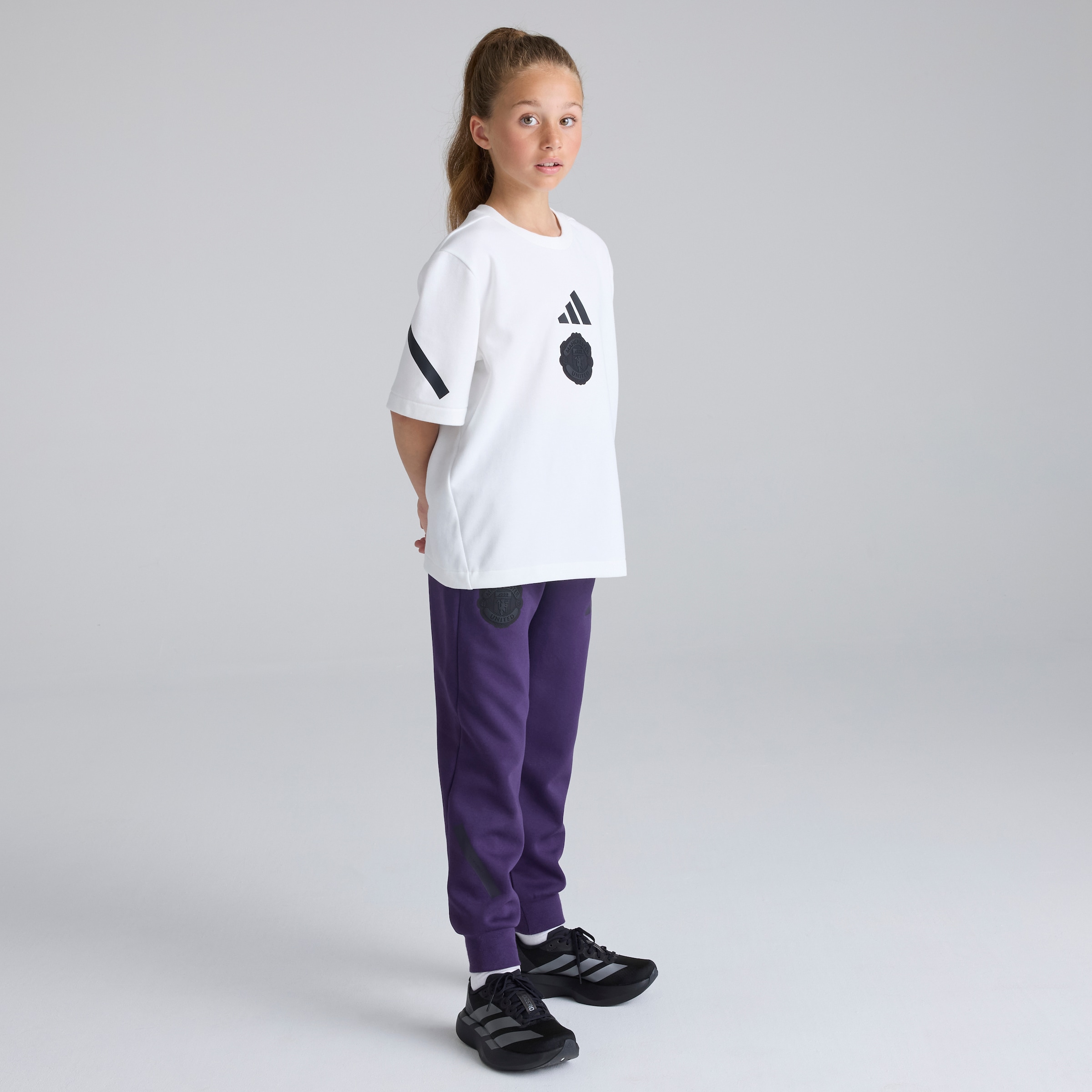 Manchester United x adidas Kids Z.N.E. T-Shirt White White Detail [3-6]