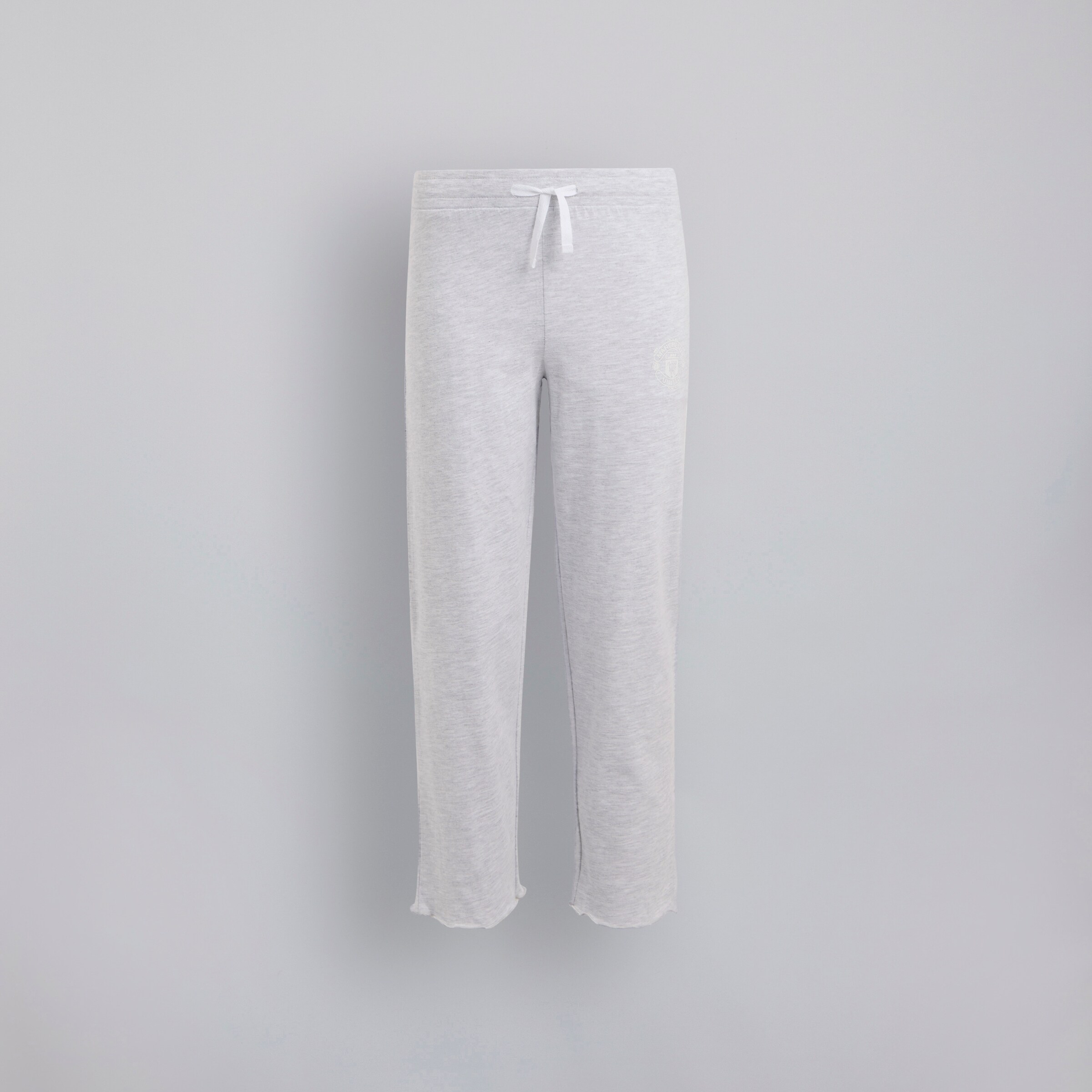 Manchester United Girls Raglan Pyjama Set with Cotton Bag Grey Detail [2-5]