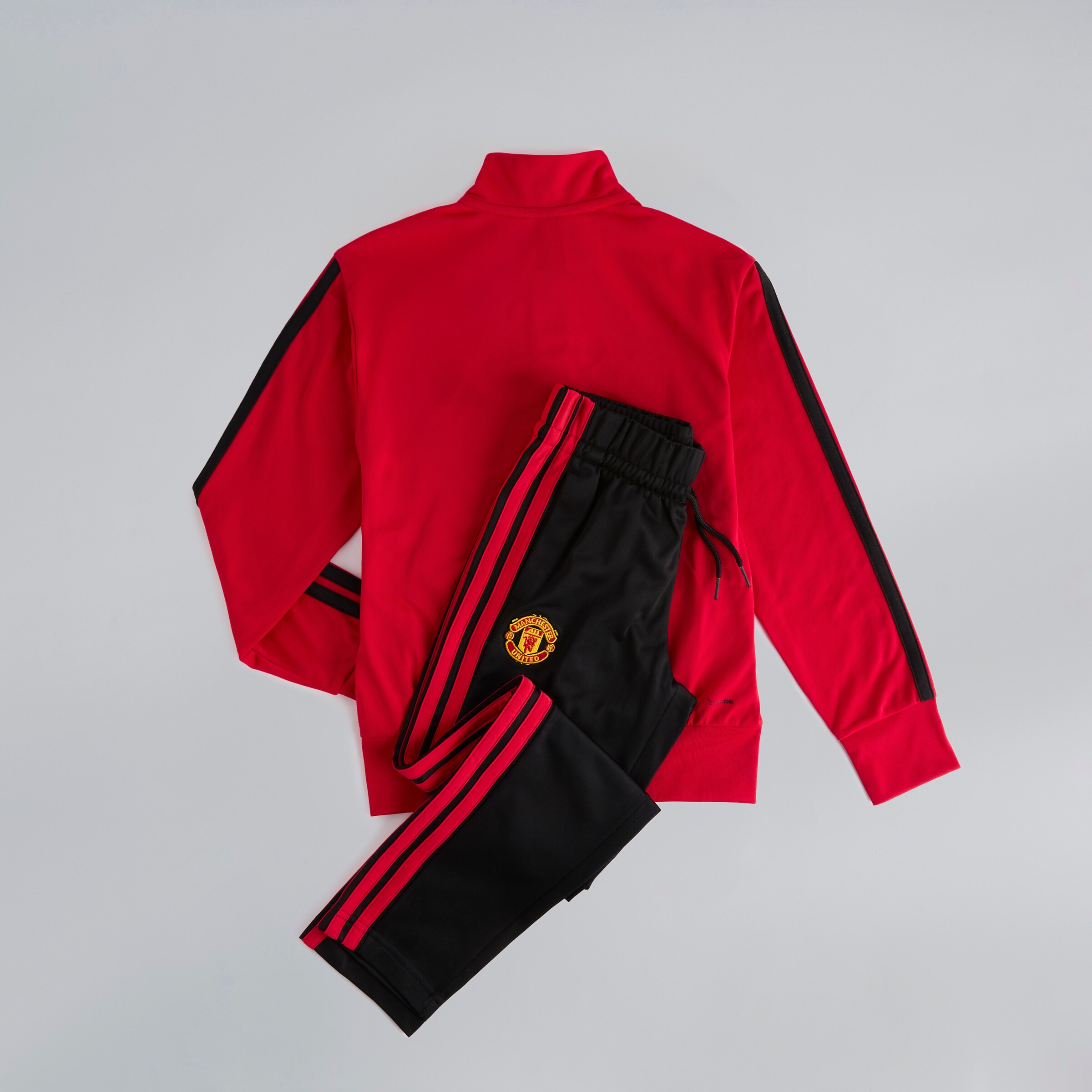 Manchester United x adidas Kids Essentials CLIMACOOL Tracksuit Red Red Detail [2-4]