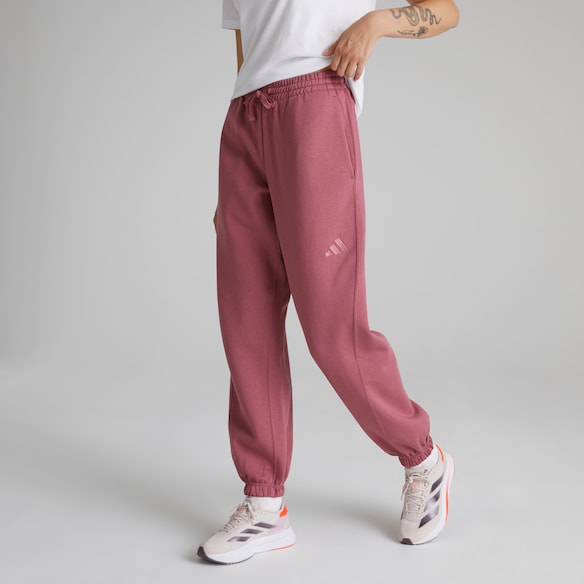 Manchester United x adidas Womens ALL SZN Fleece Loose Fit Joggers Burgundy Red