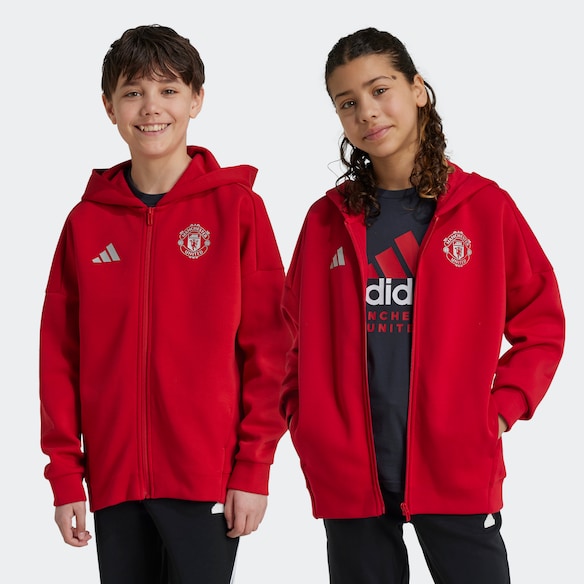 Manchester United x adidas Youth Manchester United Anthem Jacket Kids Red 빨간색