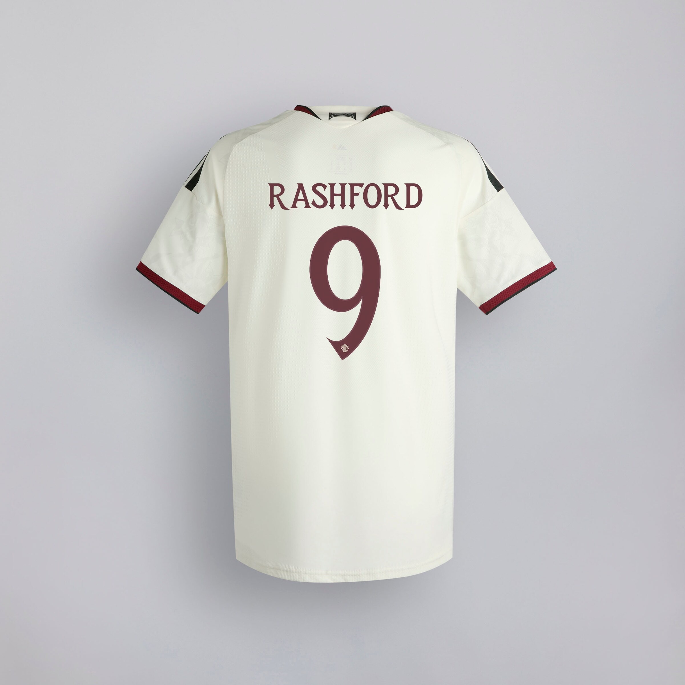 Manchester United 26/27 Third Jersey with Rashford 9 UCL Printing & Badge Beige