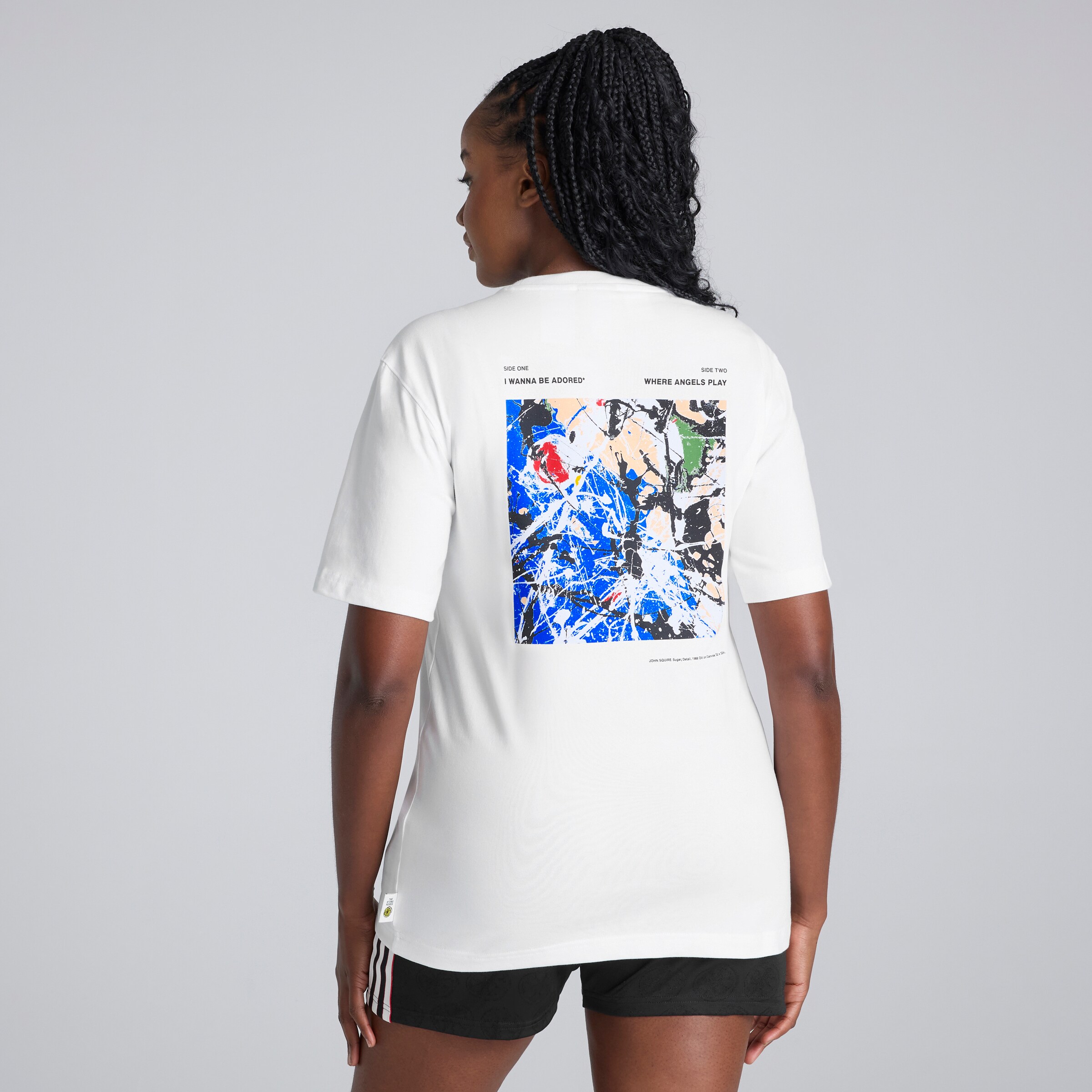 Manchester United x adidas Stone Roses T-Shirt White White Detail [7-7]