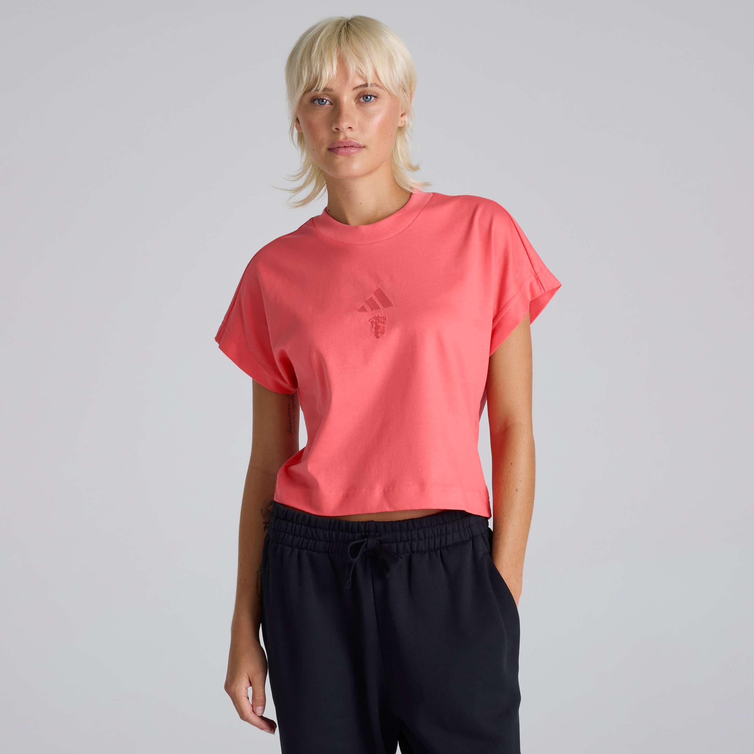 Manchester United x adidas Womens ALL SZN T-Shirt Pink Pink