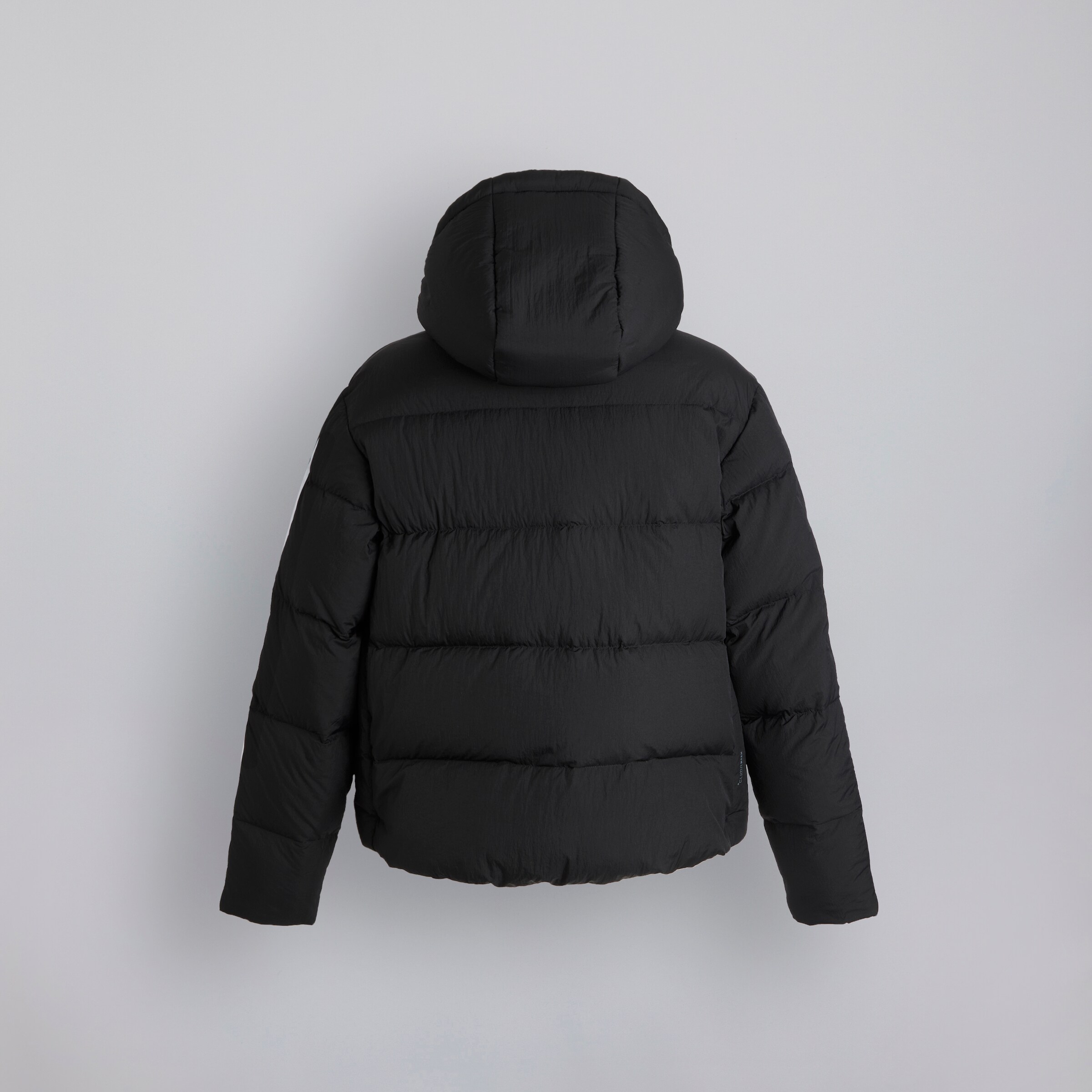 Manchester United x adidas Womens Essentials 3-Stripes CLIMAWARM Puffer Jacket Black Noir Détail [2-2]