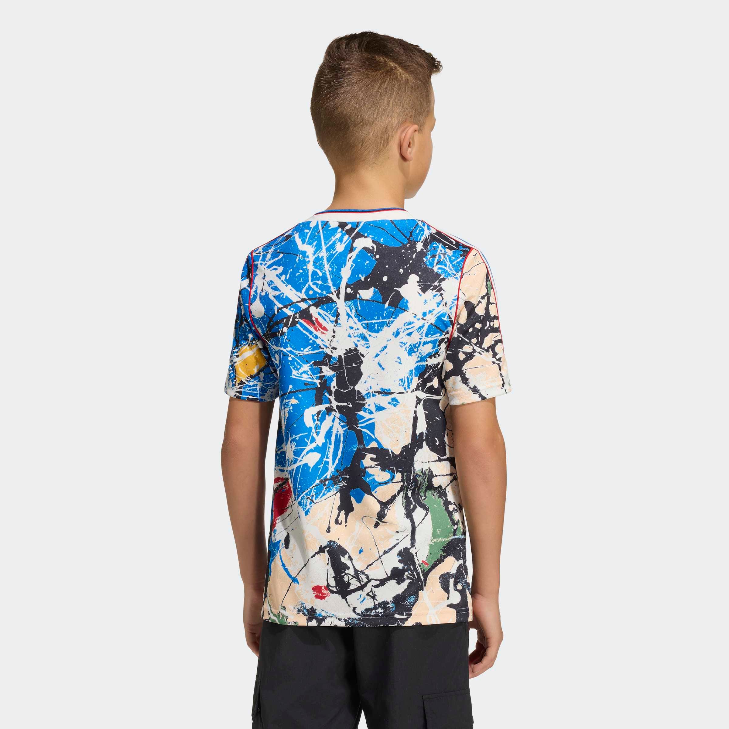 Manchester United x adidas Kids Stone Roses Jersey Blue Multi Detail [2-7]