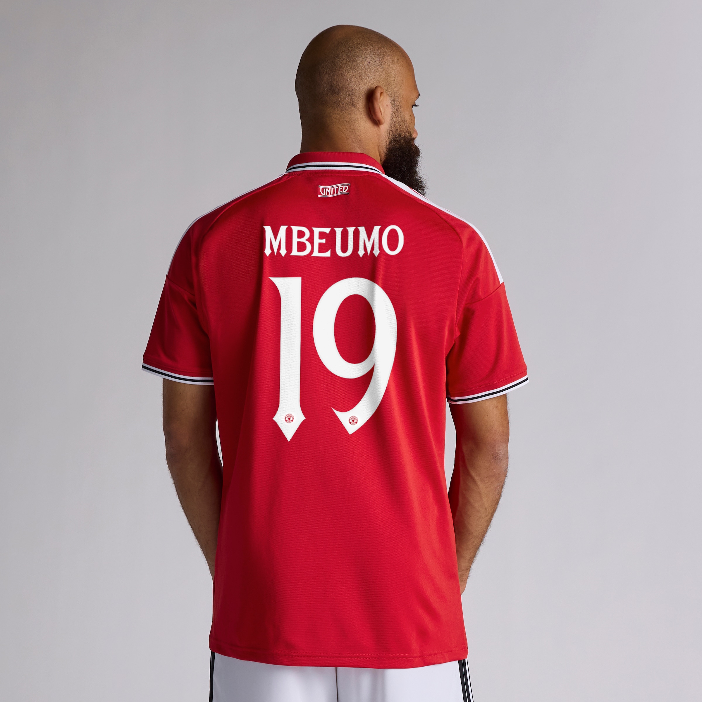 Manchester United 26/27 Home Jersey with Mbeumo 19 UCL Printing & Badge Red