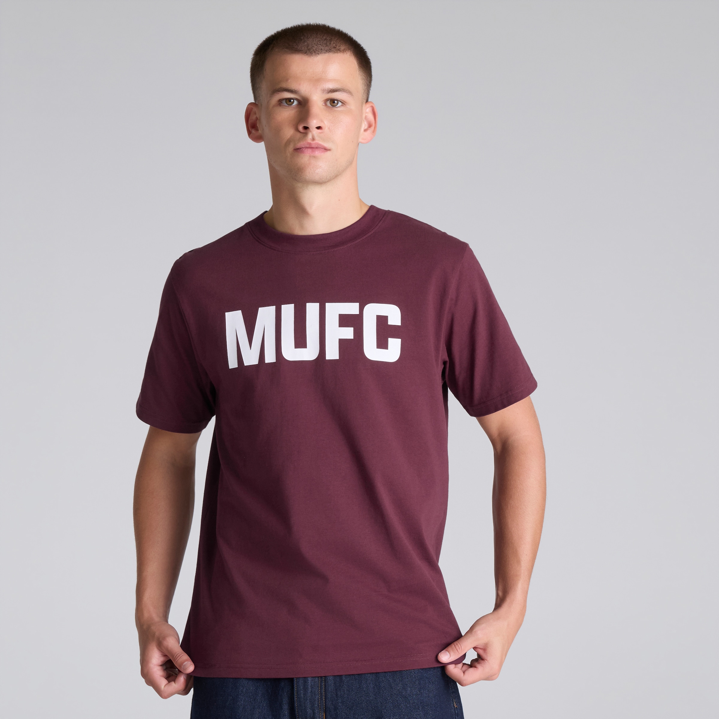 Manchester United MUFC T-Shirt Burgundy Red