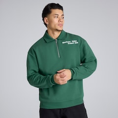 Manchester United Archive Quarter Zip Sweatshirt Green