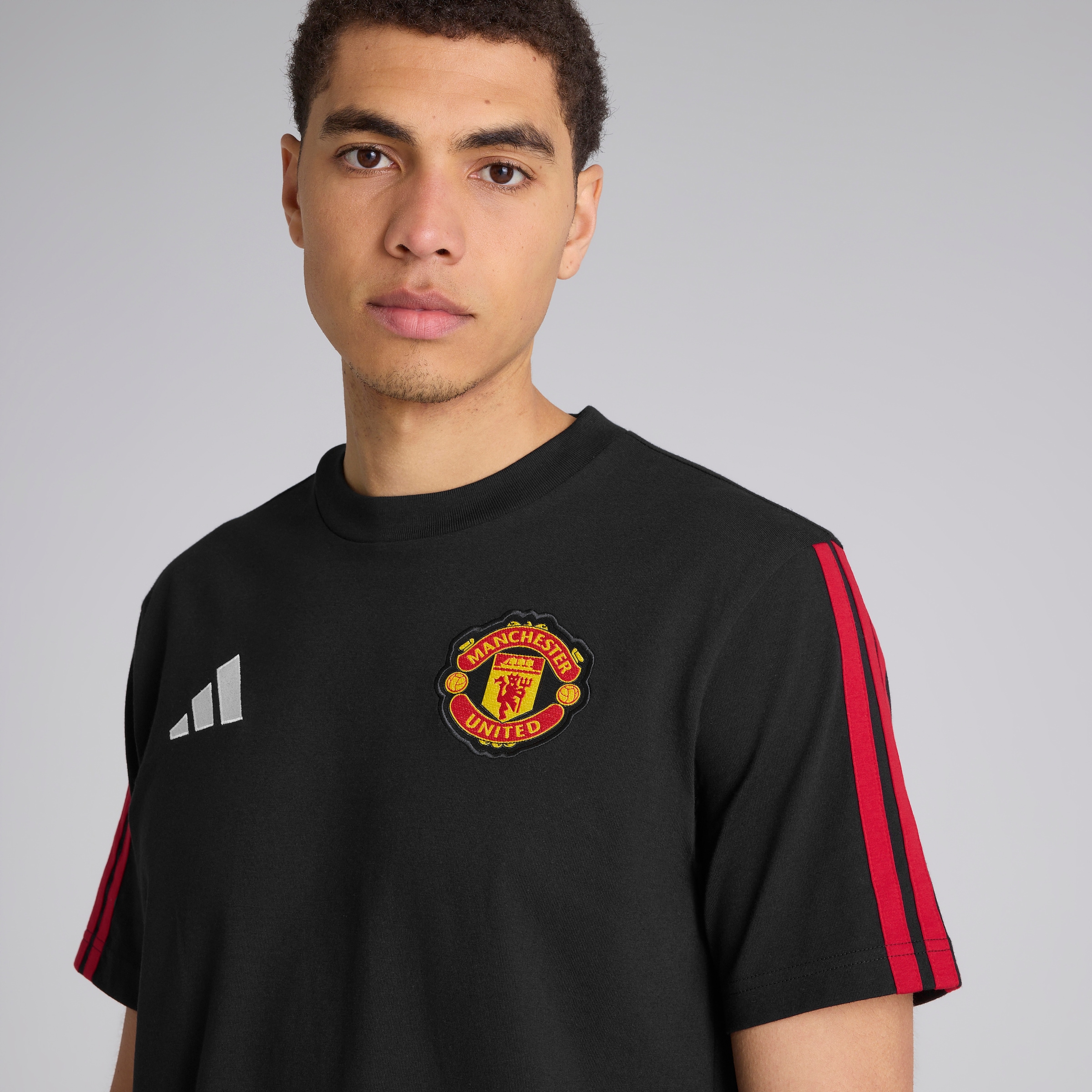 Manchester United x adidas DNA T-Shirt Black 검정색 세부 사항 [4-5]