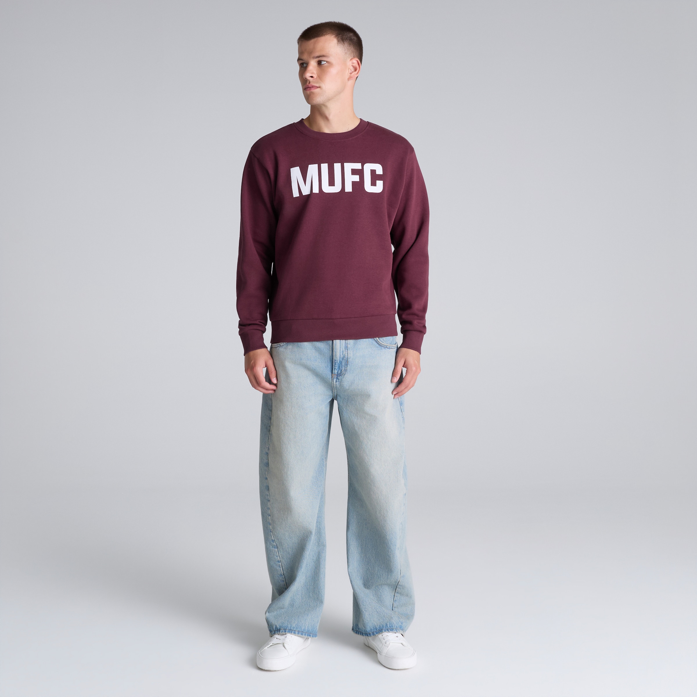 Manchester United MUFC Sweatshirt Burgundy Red Detail [3-5]