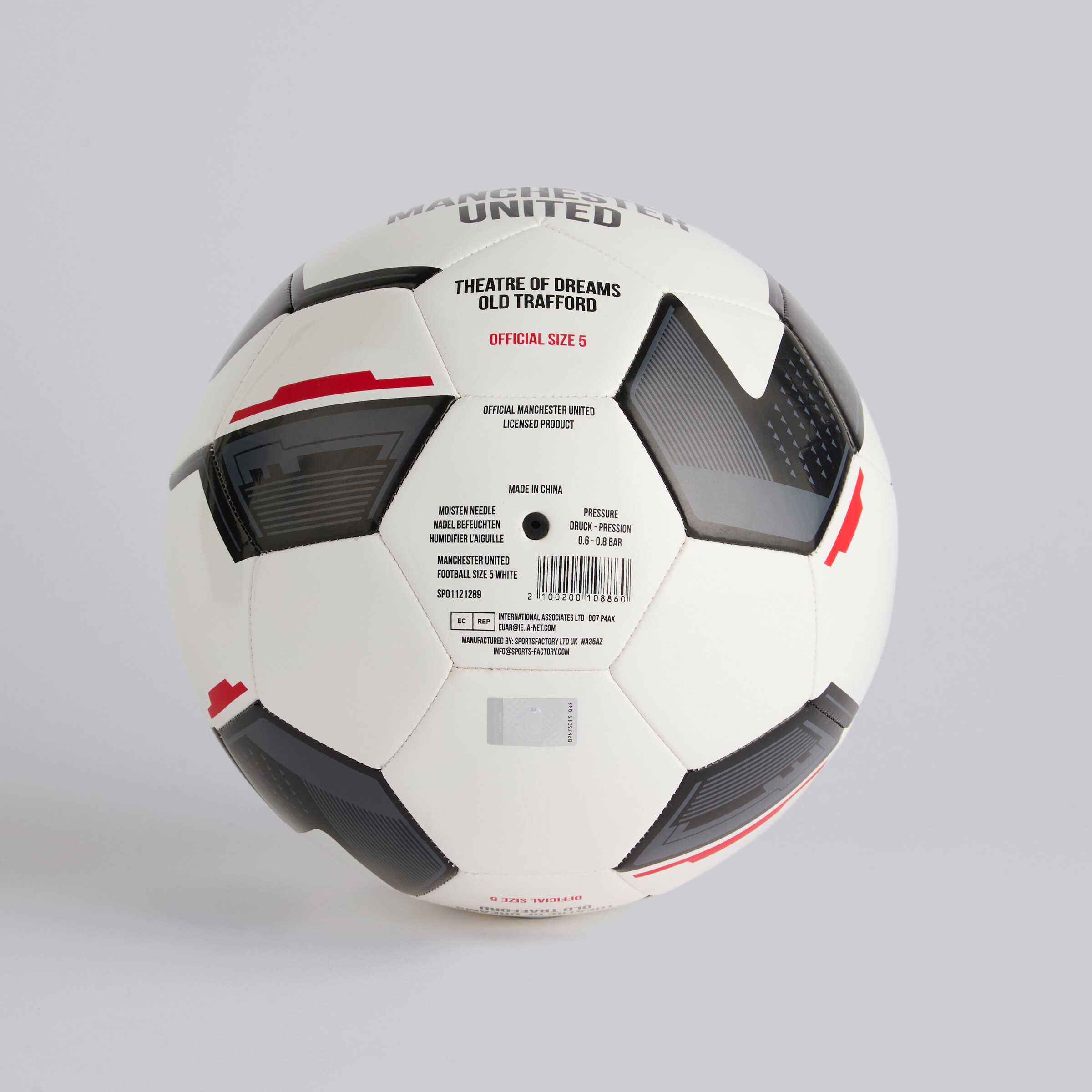 Manchester United Football Size 5 White White Detail [2-4]