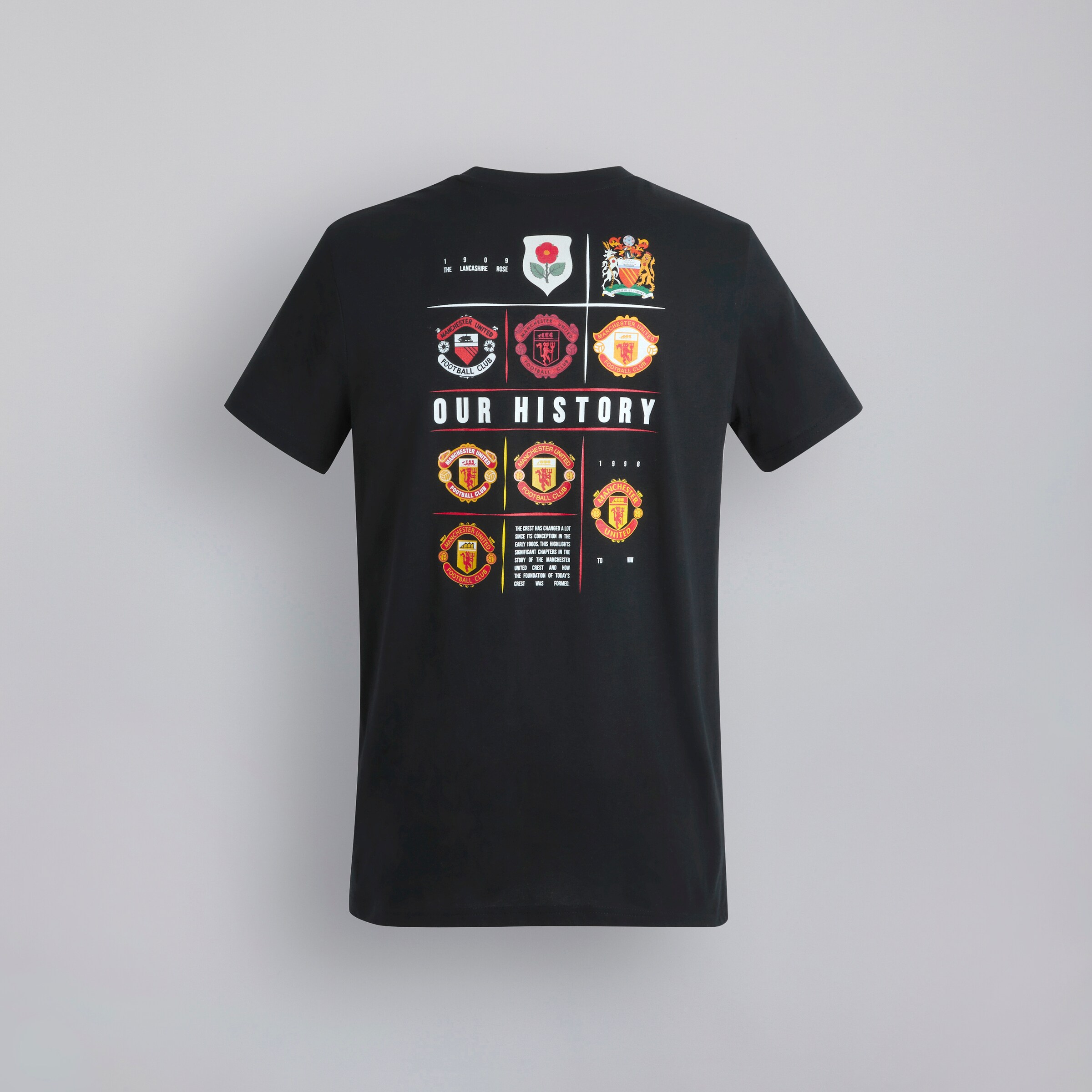 Manchester United Kids Our History T-Shirt Black Black Detail [2-2]
