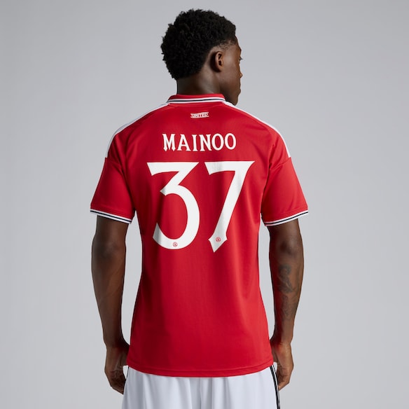 Manchester United 26/27 Home Jersey with Mainoo 37 UCL Printing & Badge Red