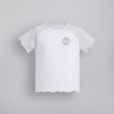 Manchester United Girls Raglan Pyjama Set with Cotton Bag Grey