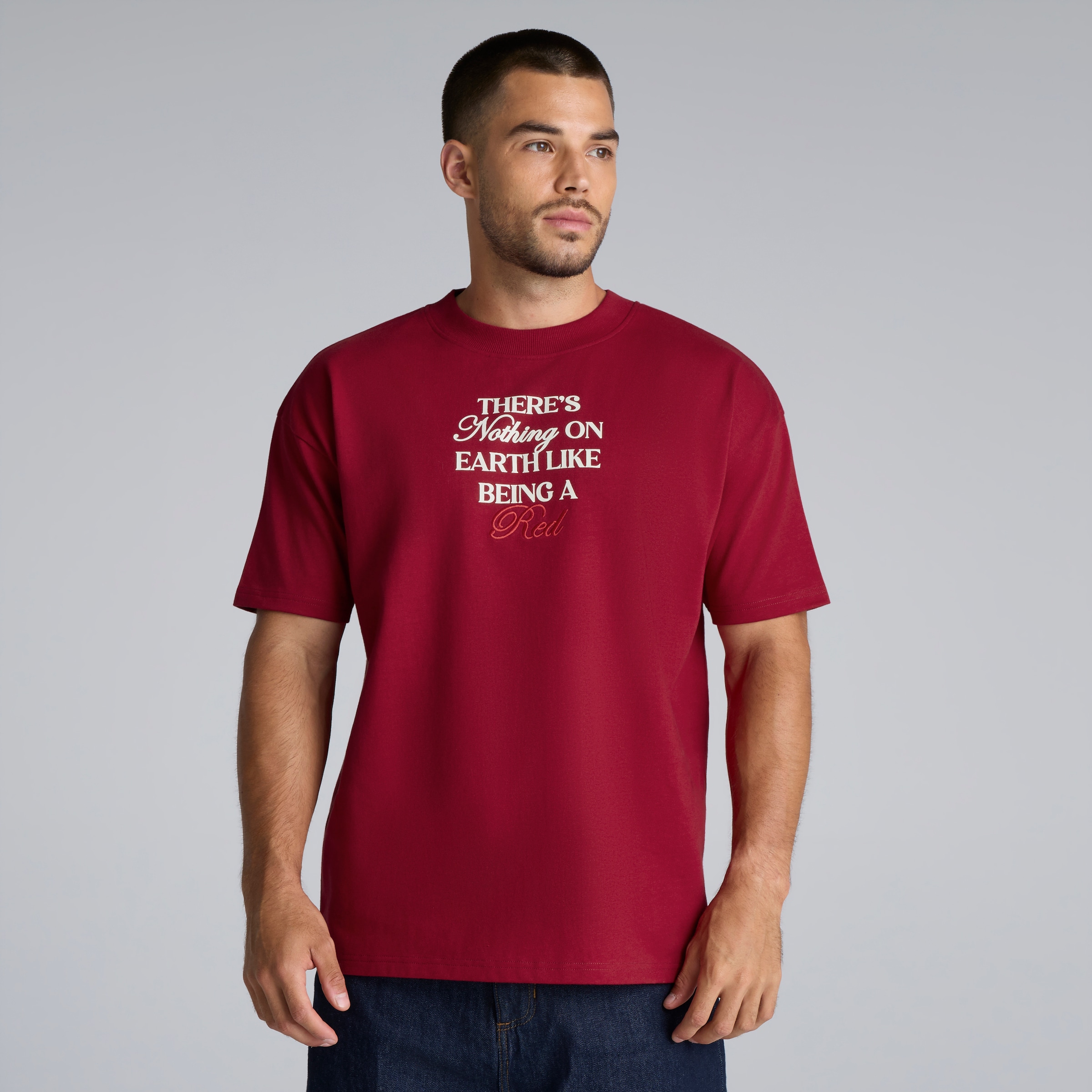 Manchester United There's Nothing on Earth Like Being a Red Print T-Shirt Red Rojo