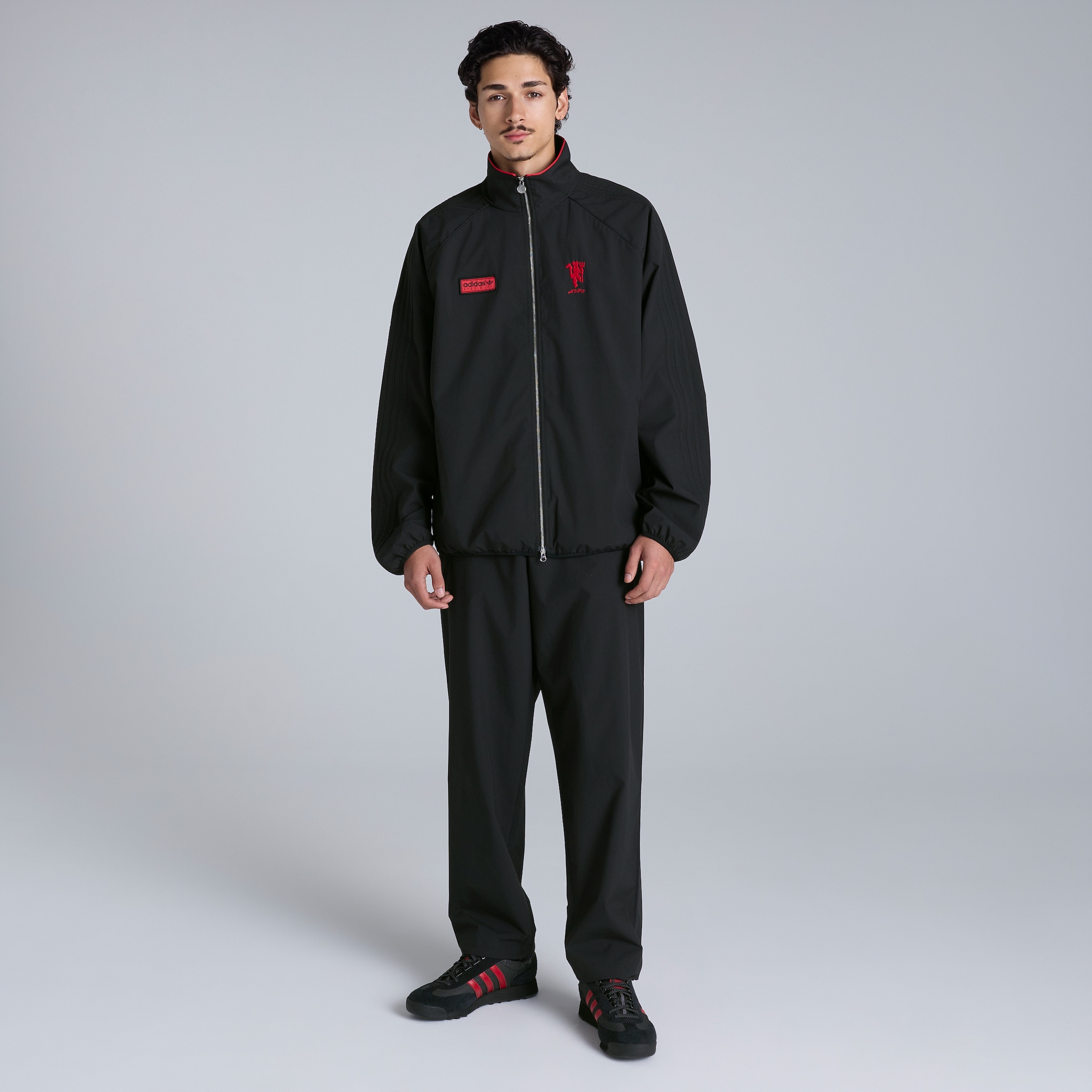 Manchester United x adidas SPZL FC Track Pants Black Black Detail [3-6]