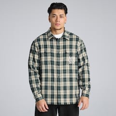 Manchester United Archive Plaid Overshirt Green