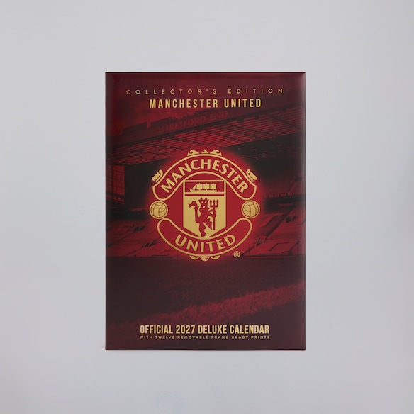 Manchester United 2027 A3 Deluxe Calendar Red Red