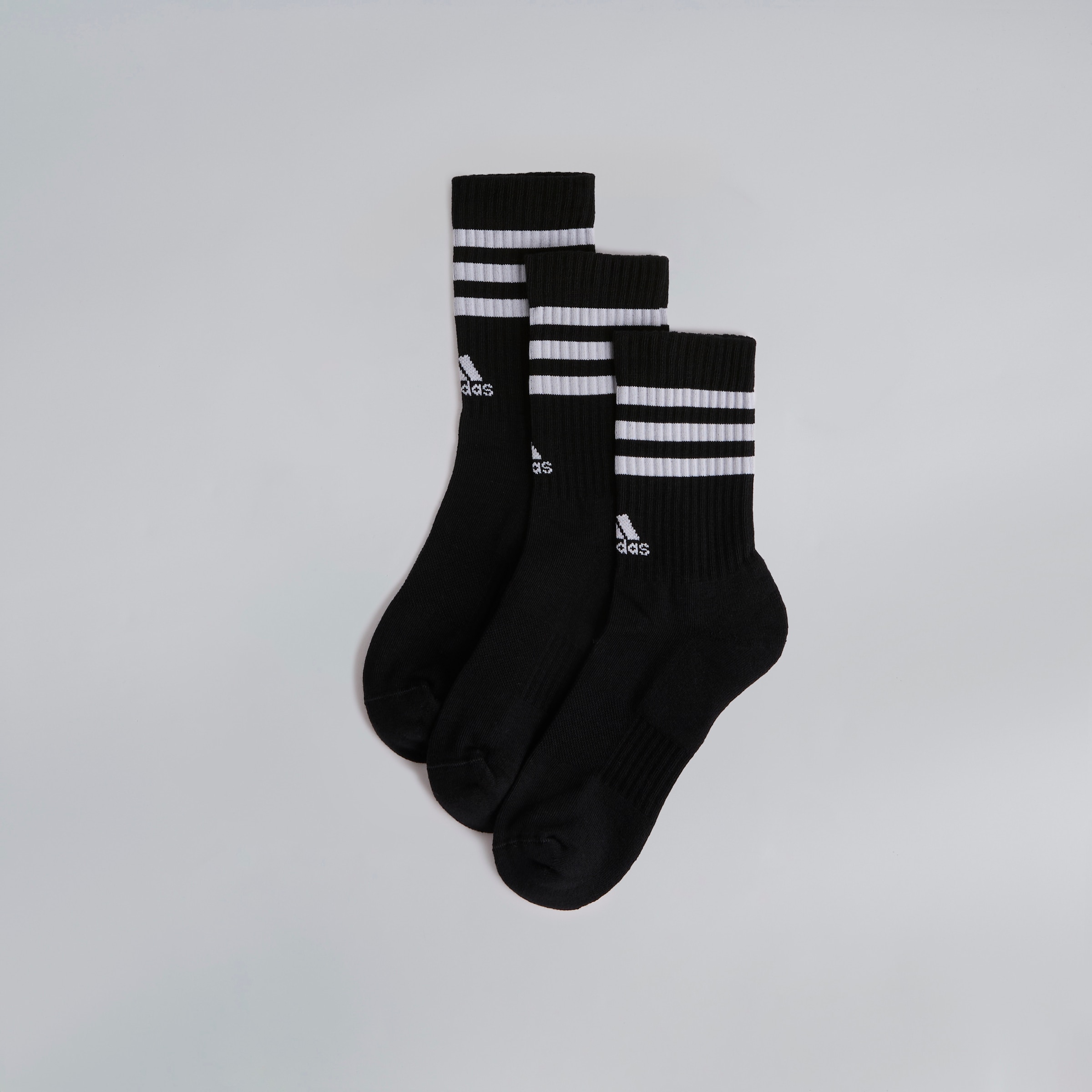 Manchester United x adidas 3-Stripes Cushioned Crew Socks 3-Pack Black Black