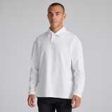 Manchester United x adidas Golf Beyond Long Sleeve Loose Polo Shirt White