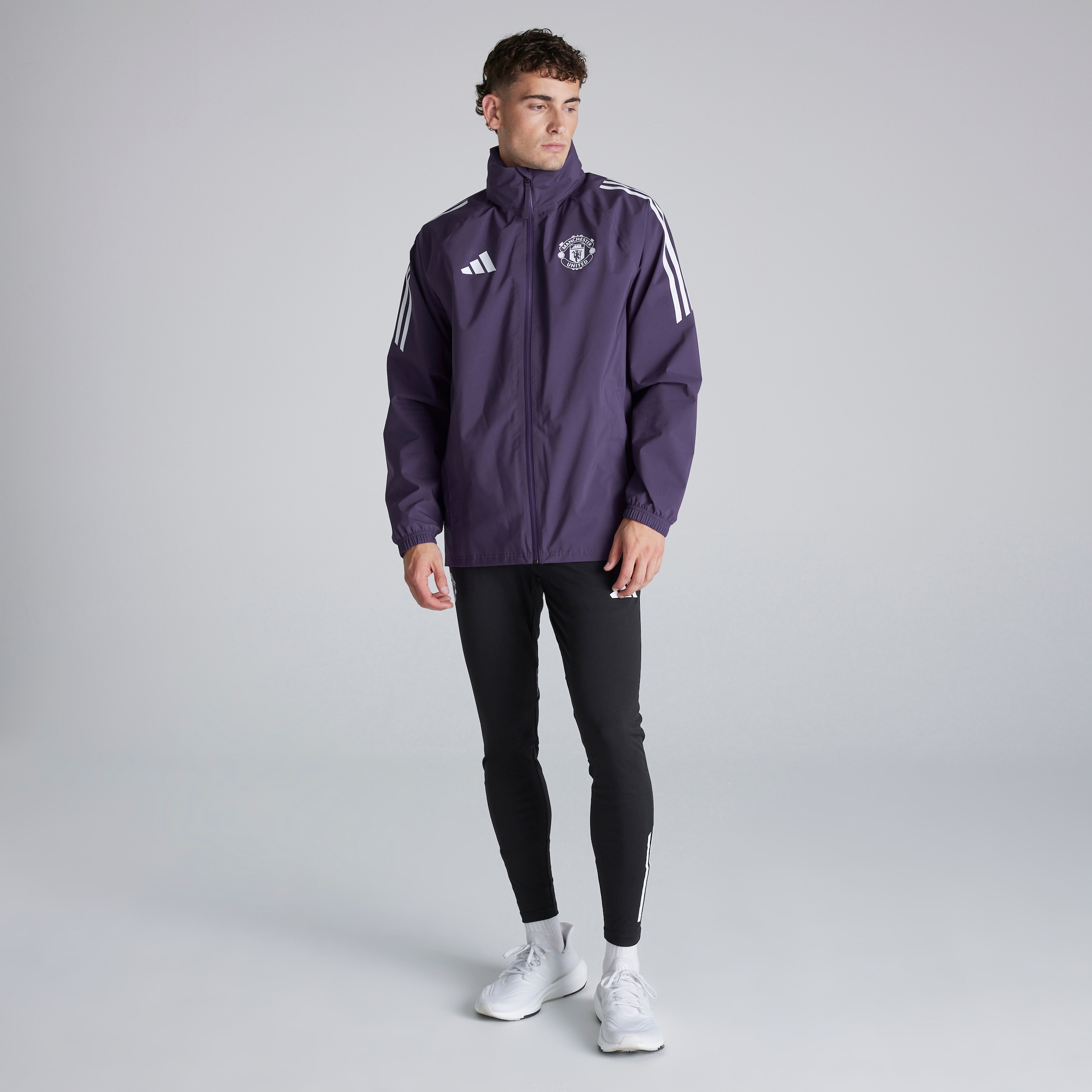 Manchester United Tiro 25 Competition Rain Jacket Purple Detail [3-8]