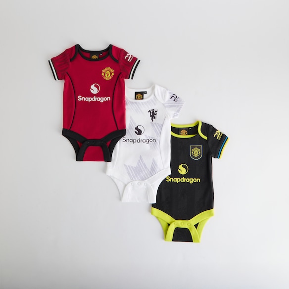 Manchester United Baby Kit Bodysuits 3 Pack Multi Multi