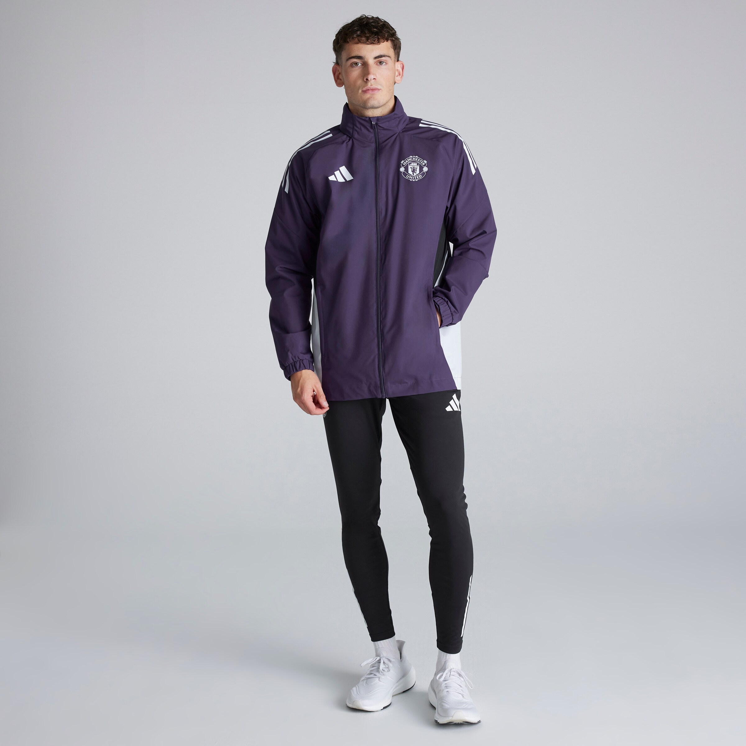 Manchester United Tiro 25 Competition All-Weather Jacket Violet Détail [3-8]