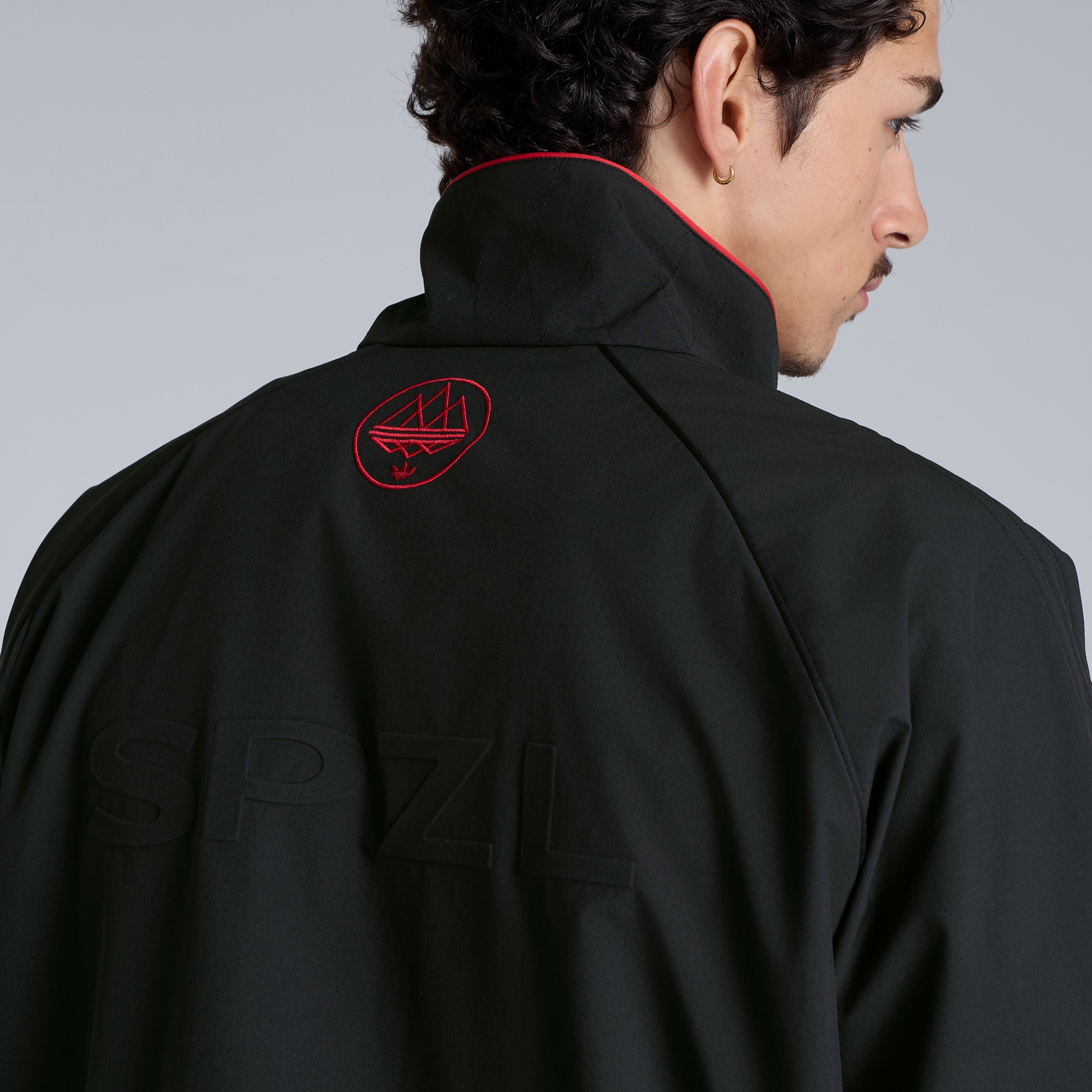 Manchester United x adidas SPZL FC Track Top Black Black Detail [6-6]
