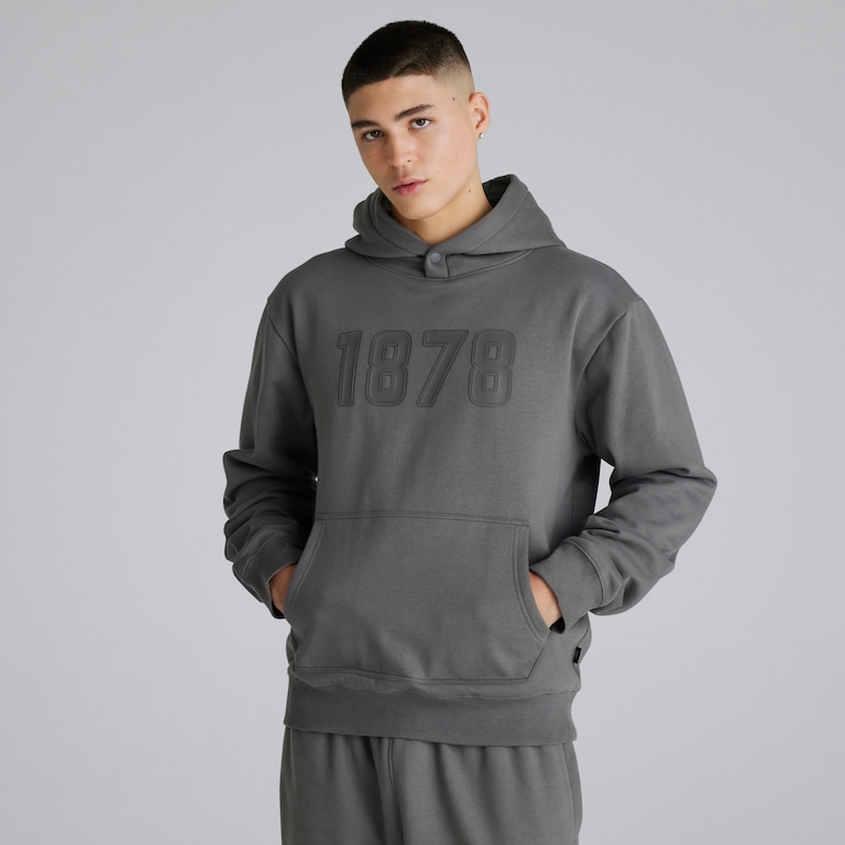 Manchester United Mens 1878 Overhead Hoodie Slate