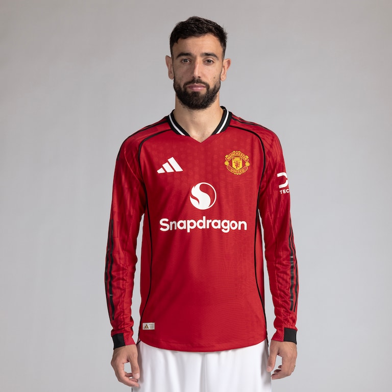Manchester United 25/26 Home Long Sleeve Authentic Jersey