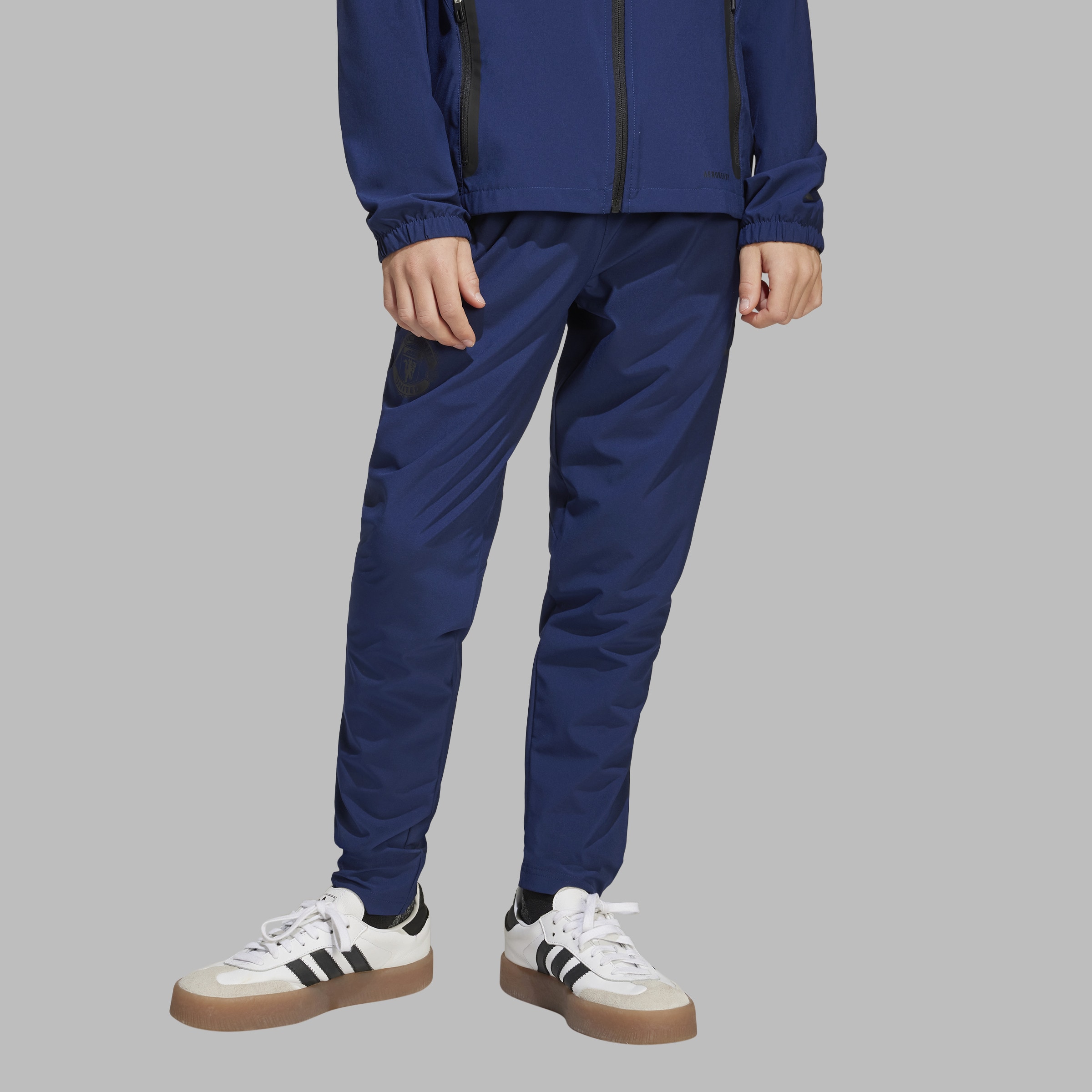 Manchester United Kids Tiro 24 Competition Vis Tech Travel Pants Blue Blue