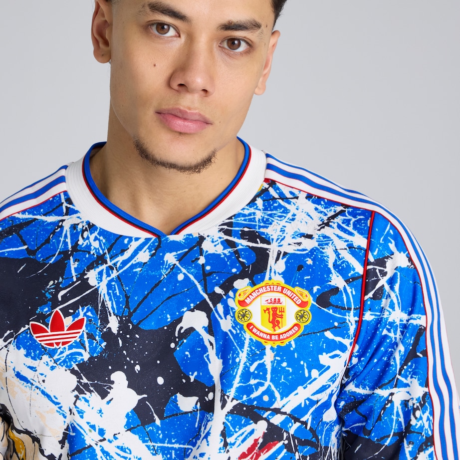 Buy Manchester United x adidas Stone Roses Long Sleeve Jersey Blue ...