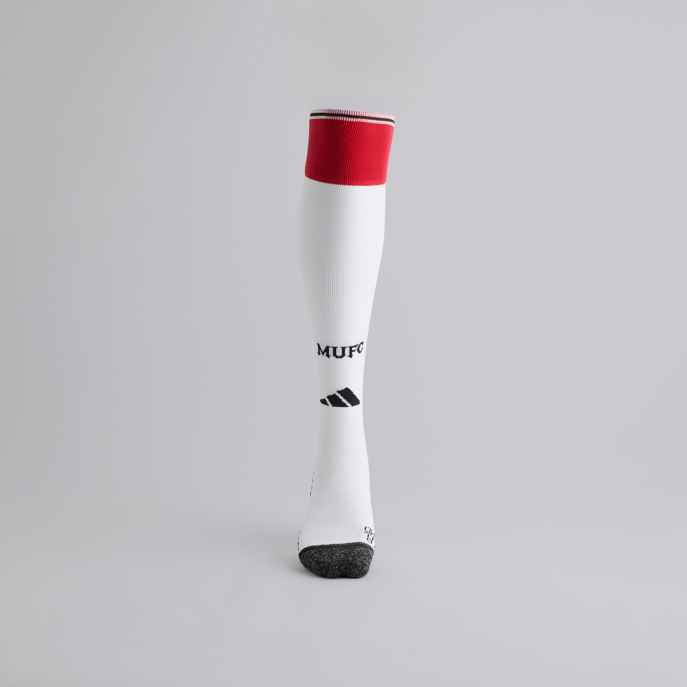 Manchester United 26/27 Home Socks White Blanc Détail [2-4]