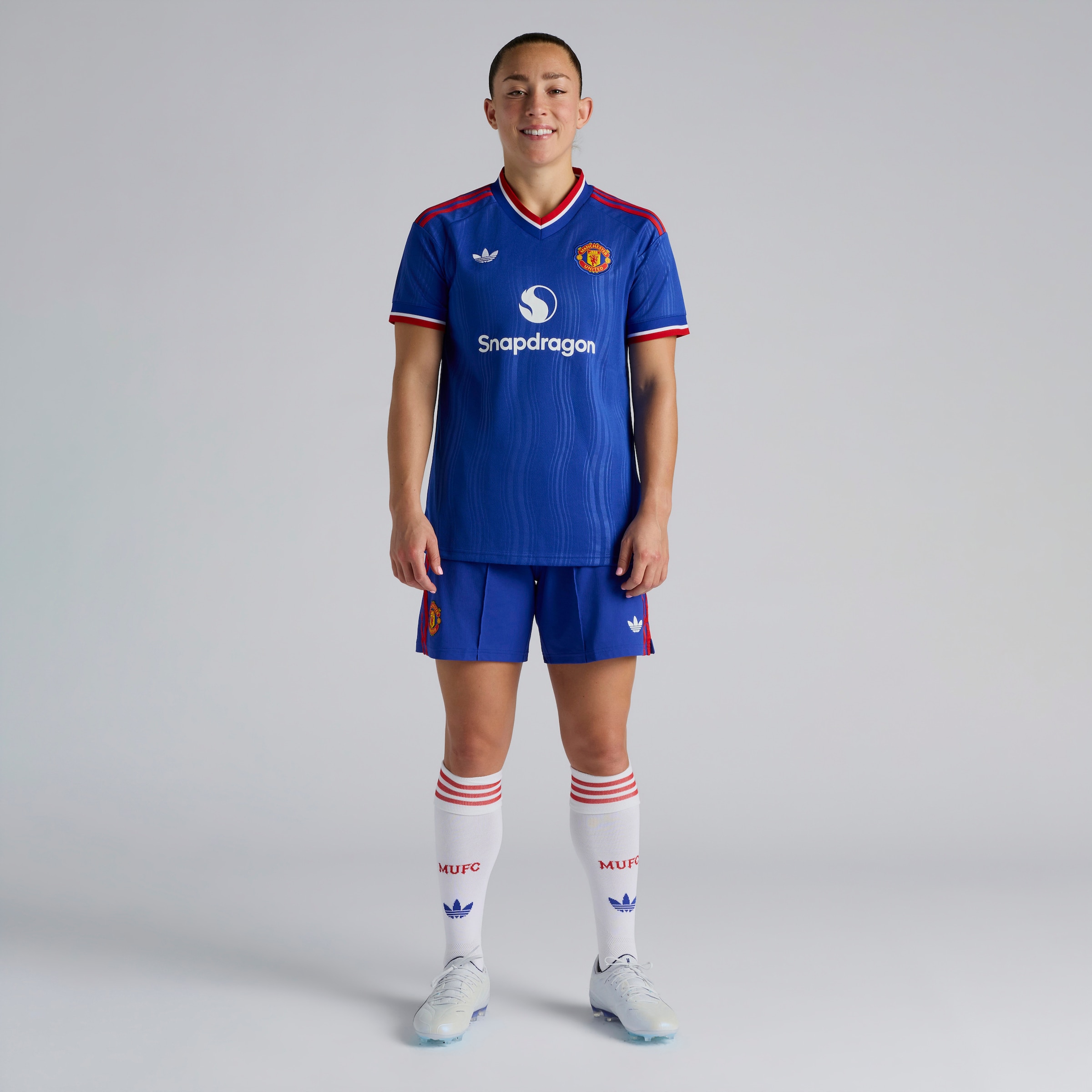 Manchester United Womens 26/27 Away Jersey 蓝色 细节 [3-5]