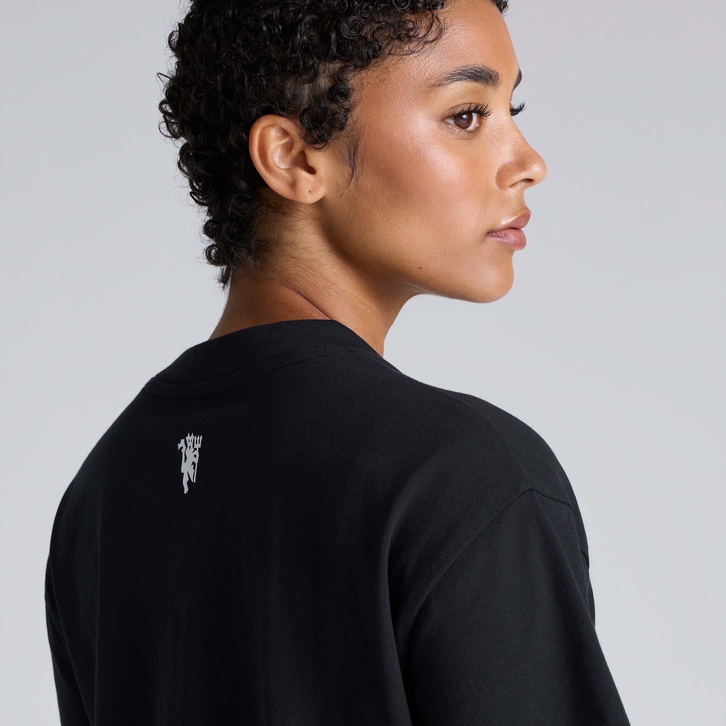 Manchester United MUFC Womens T-Shirt Black 검정색 세부 사항 [5-5]