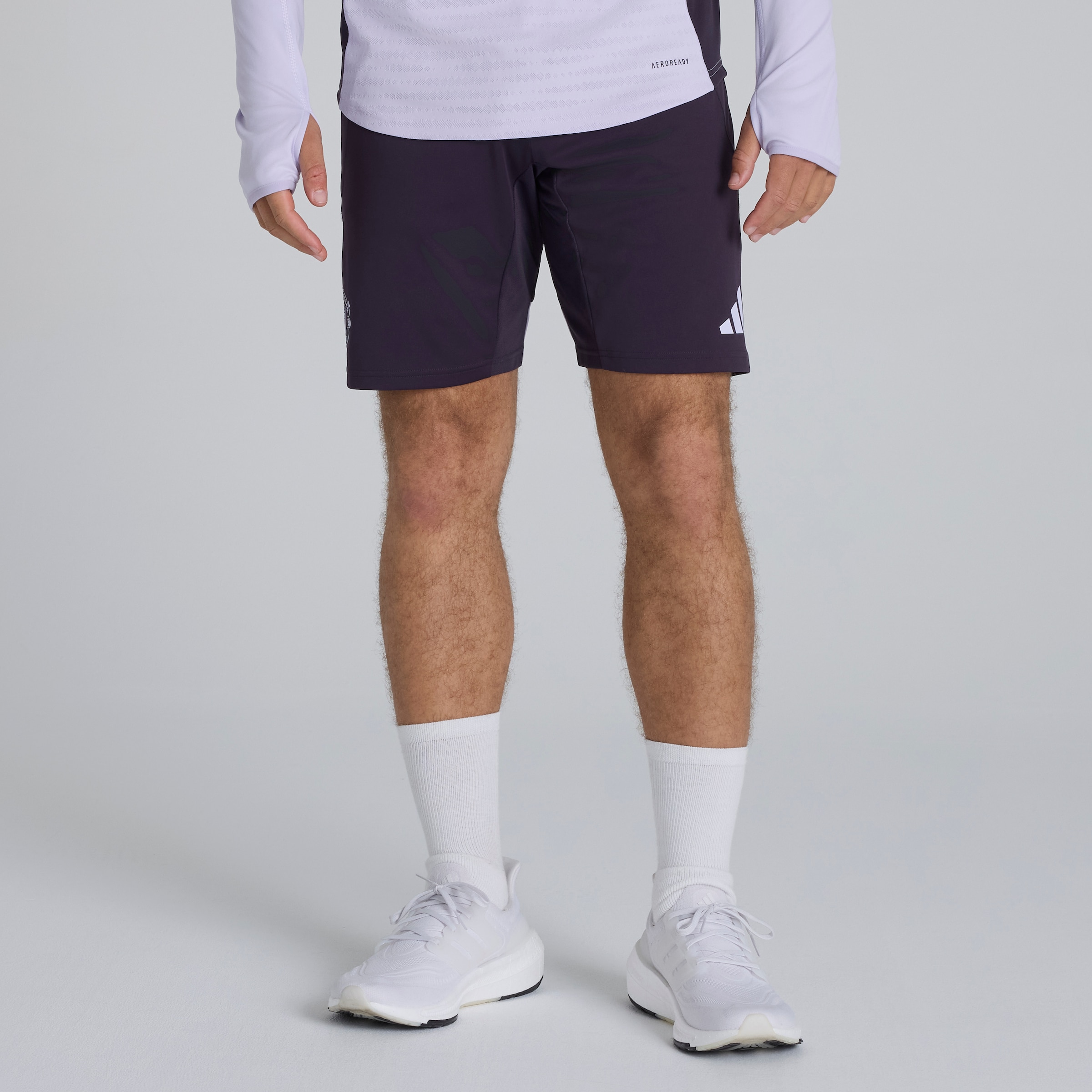 Manchester United Tiro 25 Pro Training Shorts Purple Purple