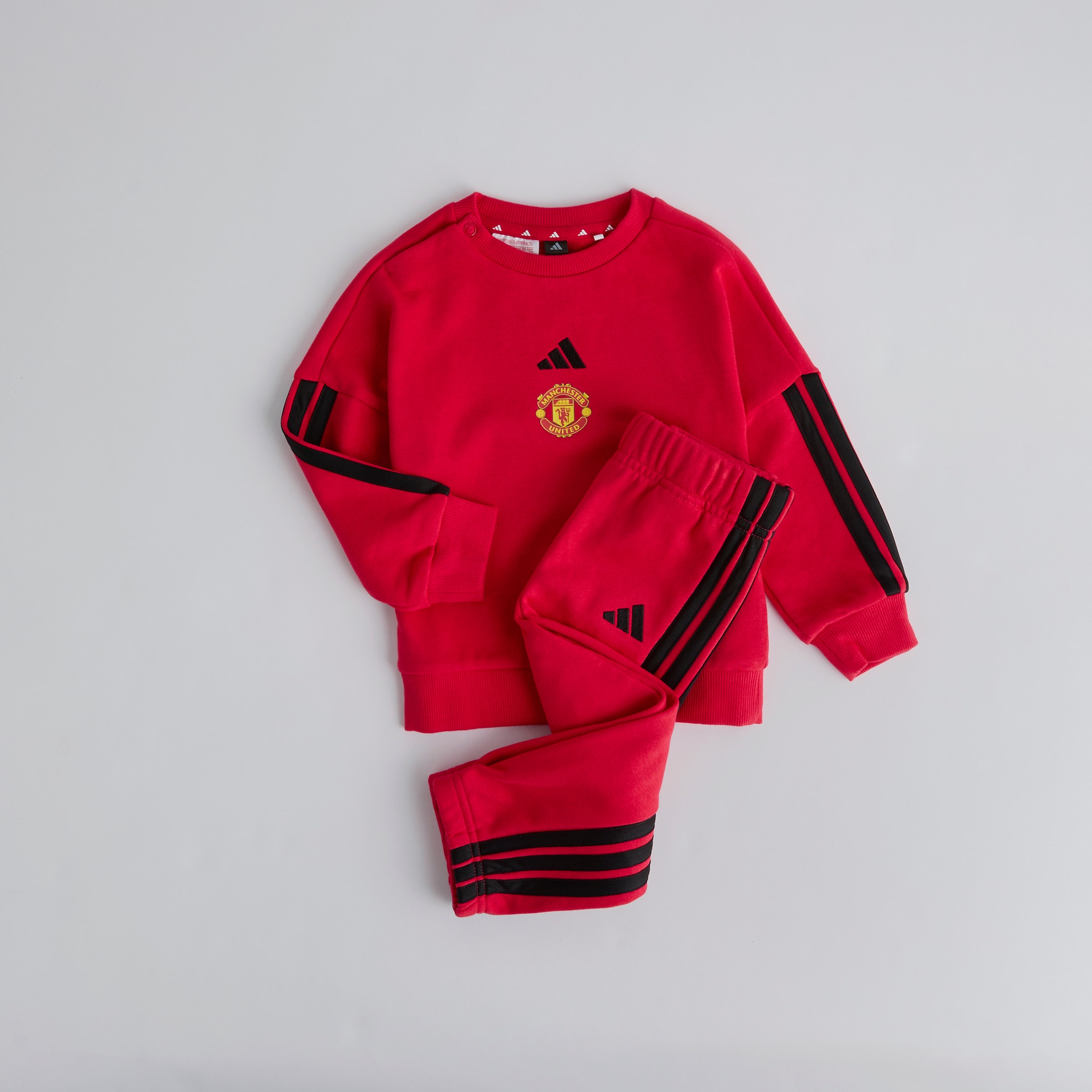 Manchester United x adidas Infant Essentials Jogger Set Red Red