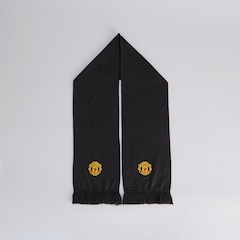 Manchester United Embroidered Crest Scarf Black
