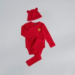 Manchester United Baby Bodysuit, Pants & Hat Gift Set Red