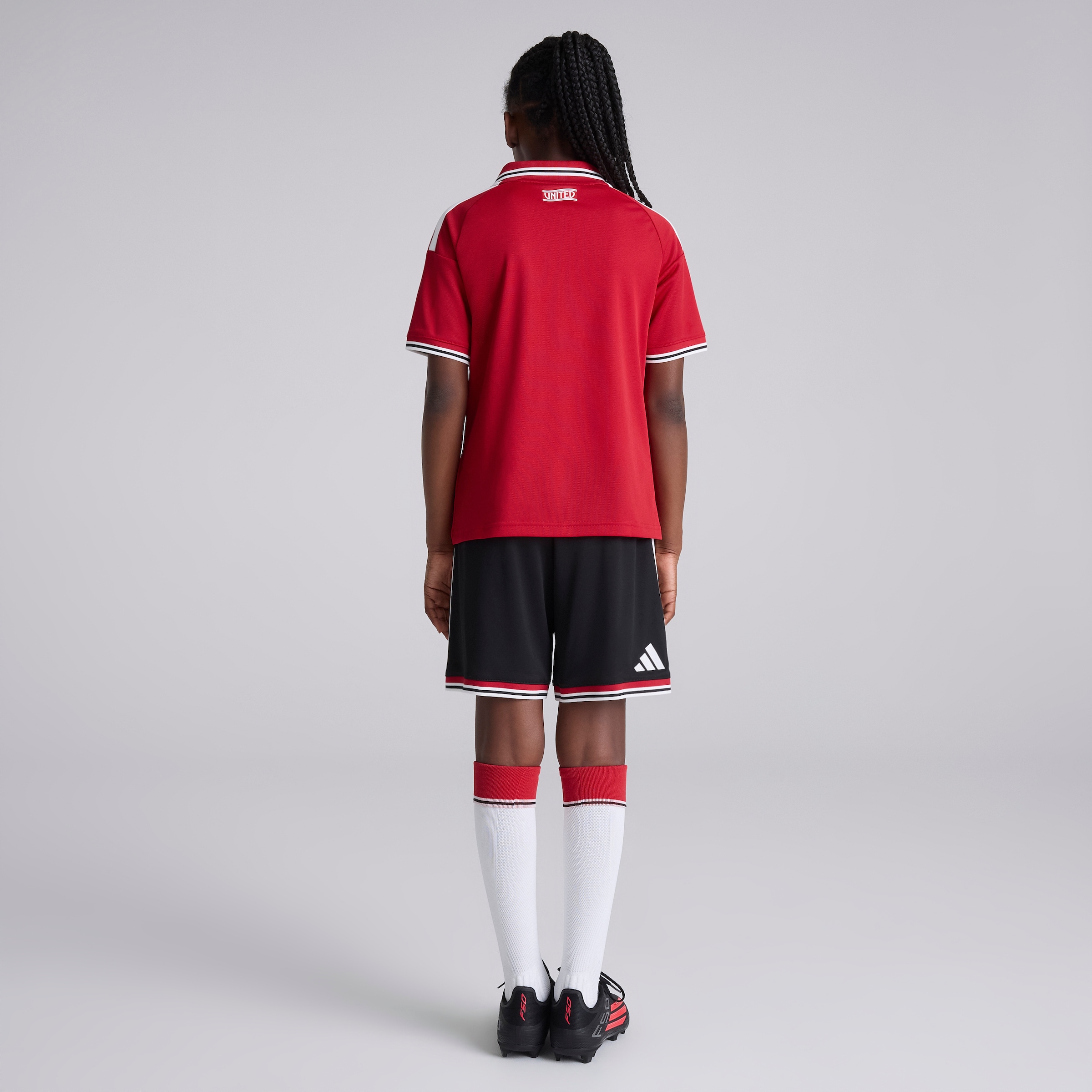 Manchester United Kids 26/27 Home Shorts Black Noir Détail [3-5]