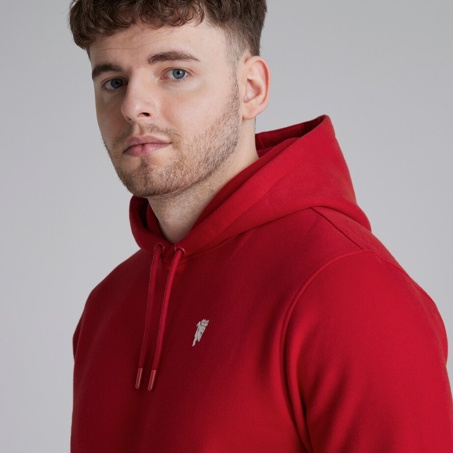 Buy Manchester United Devil Essentials Overhead Hoodie Red | Manchester ...