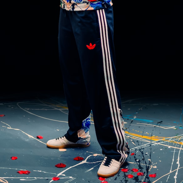 Manchester United x adidas Stone Roses Track Pants Black Black