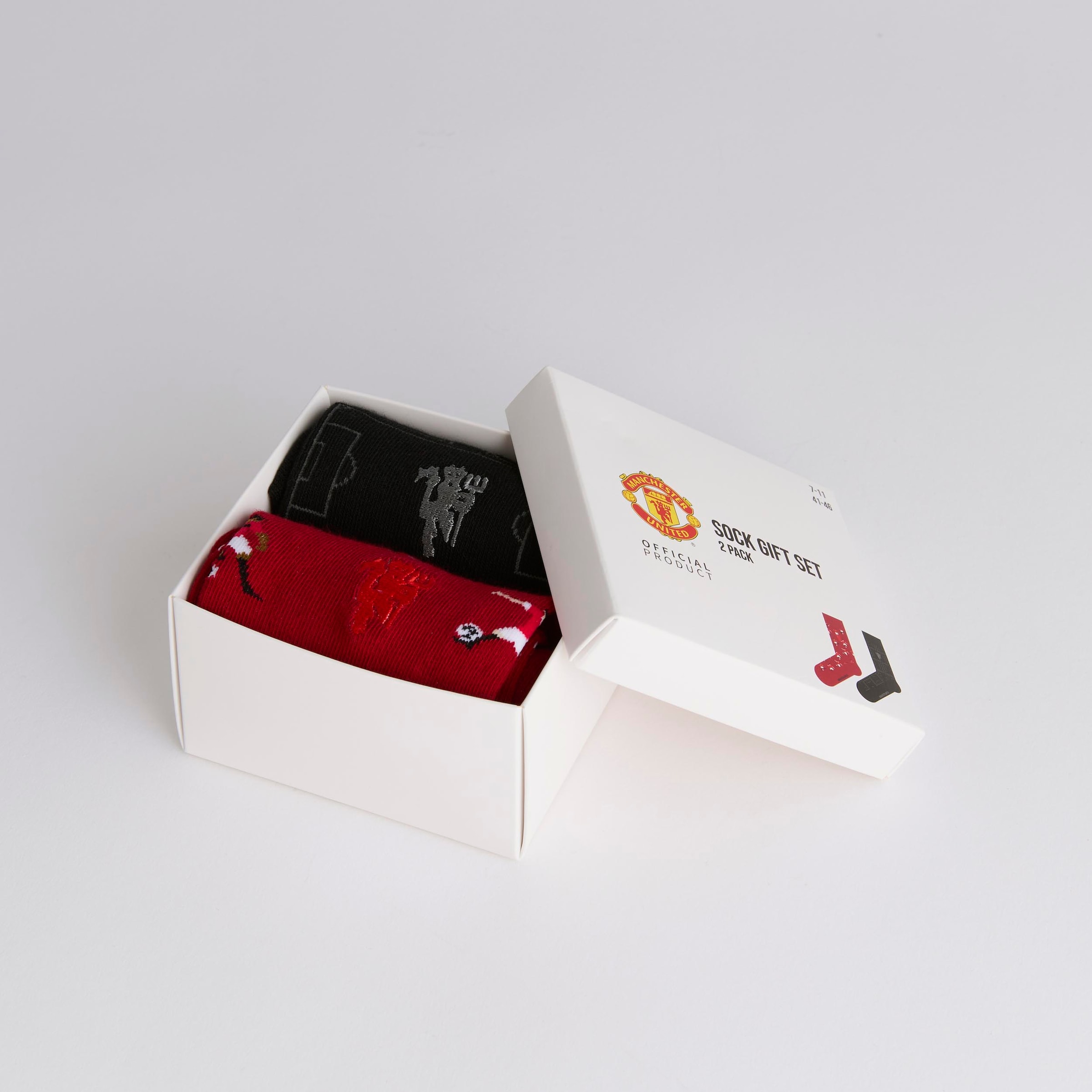 Manchester United Player and Pitch 2 Pack Sock Set Multi 다색 세부 사항 [3-4]