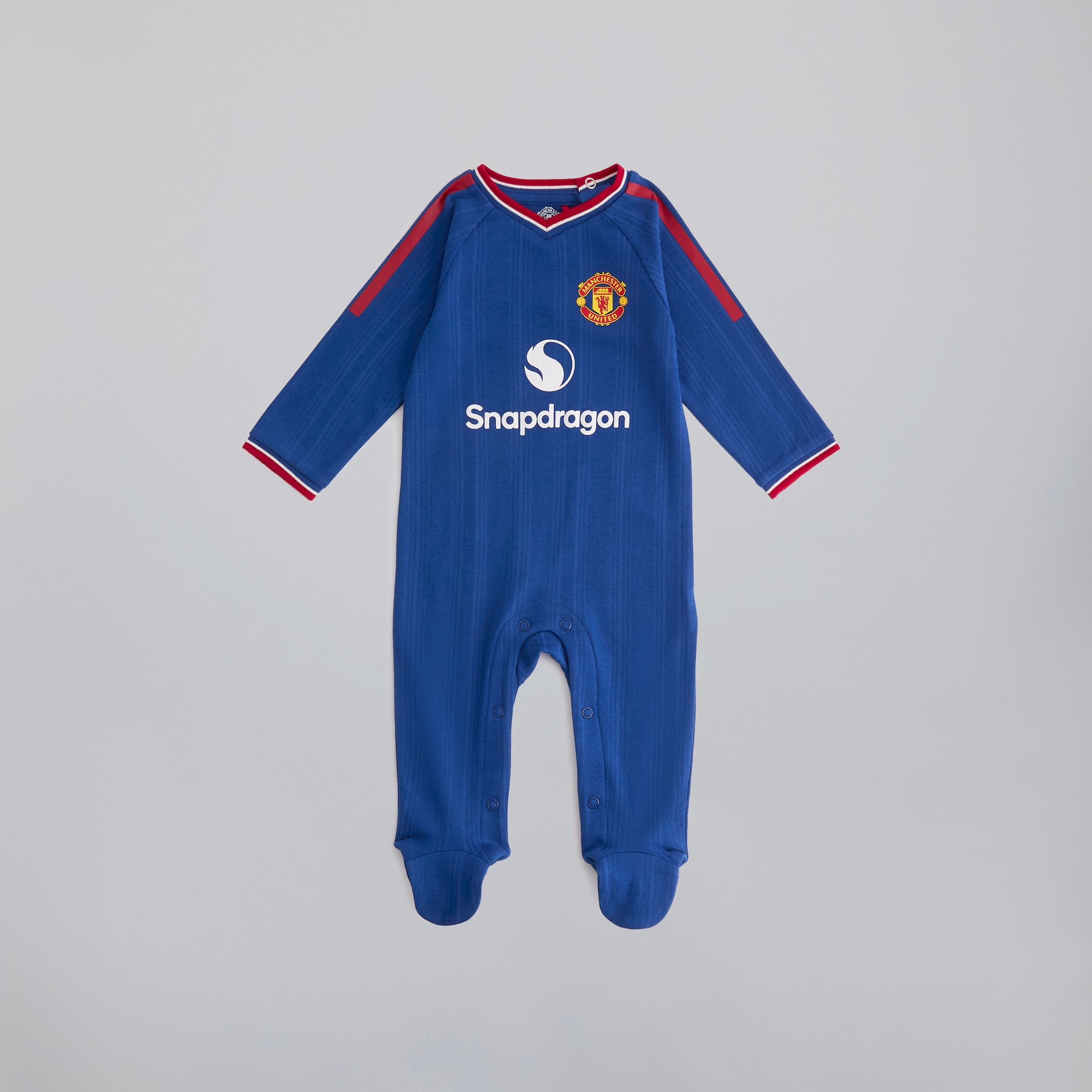 Manchester United Baby Away Sleepsuit Blue Bleu